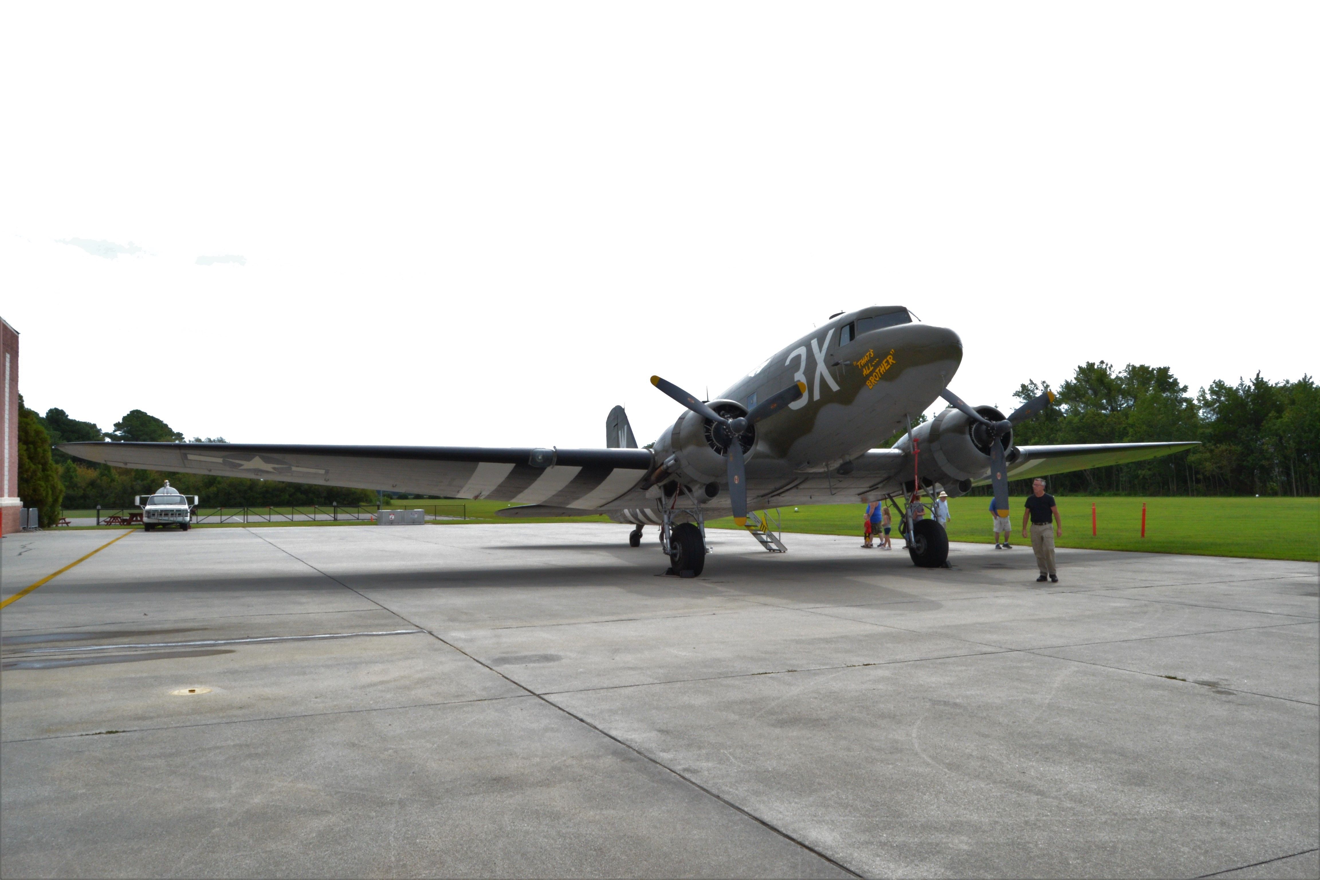 "That's All Brother" on display at the Military Aviation Museum, Virginia Beach following an airshow.
