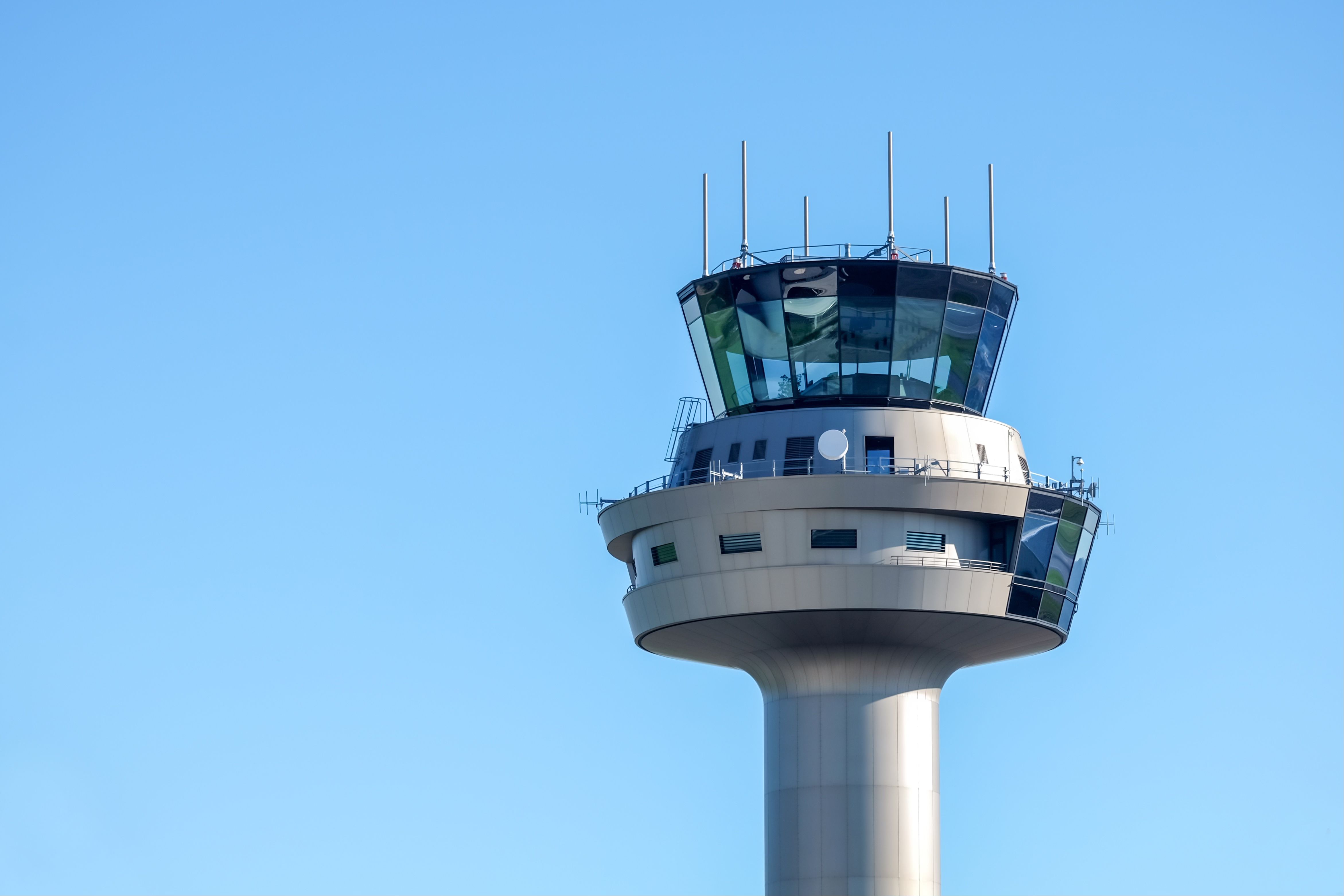 Control tower on a clear day