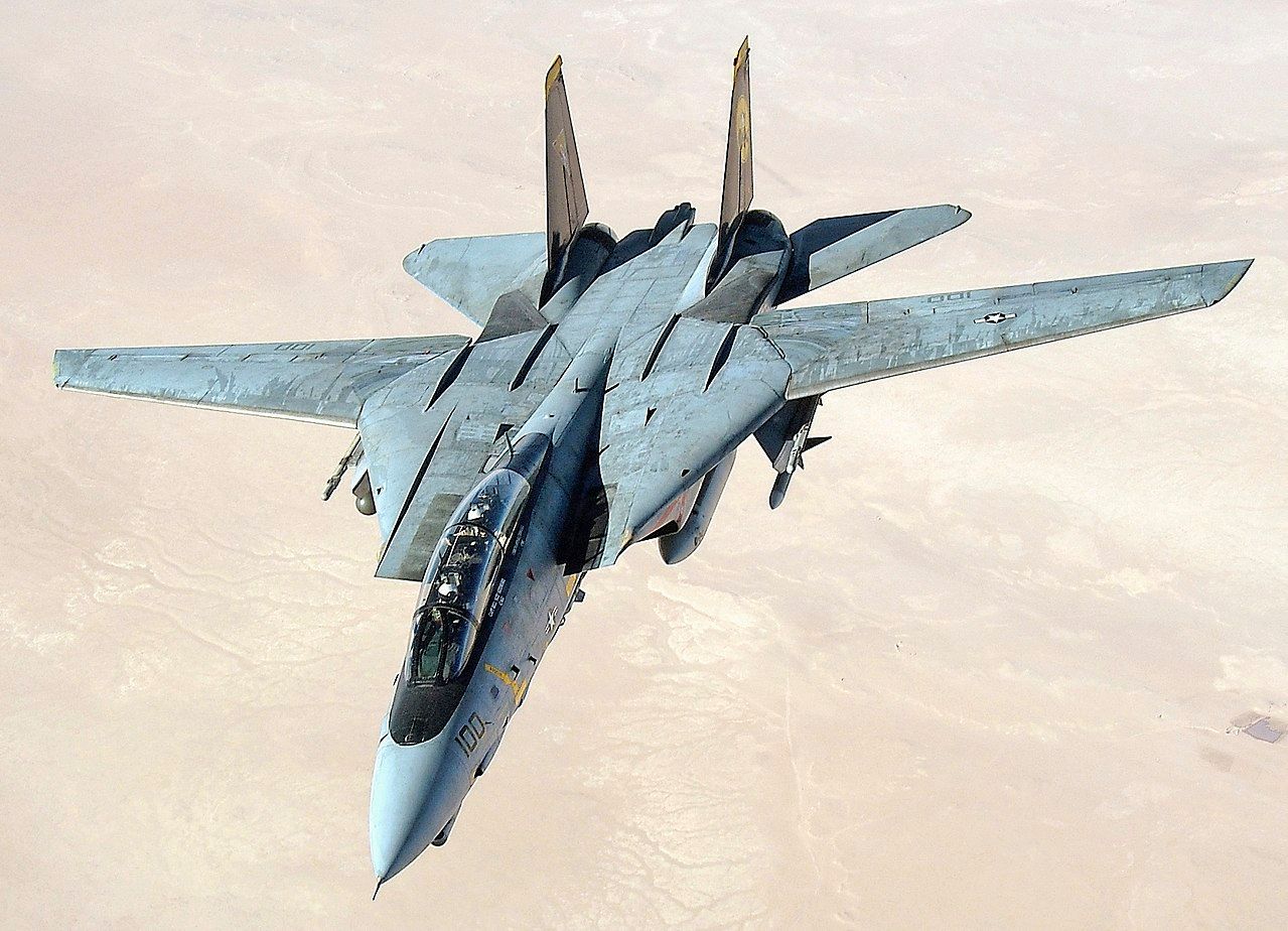 F-14D Tomcat over the Persian Gulf region