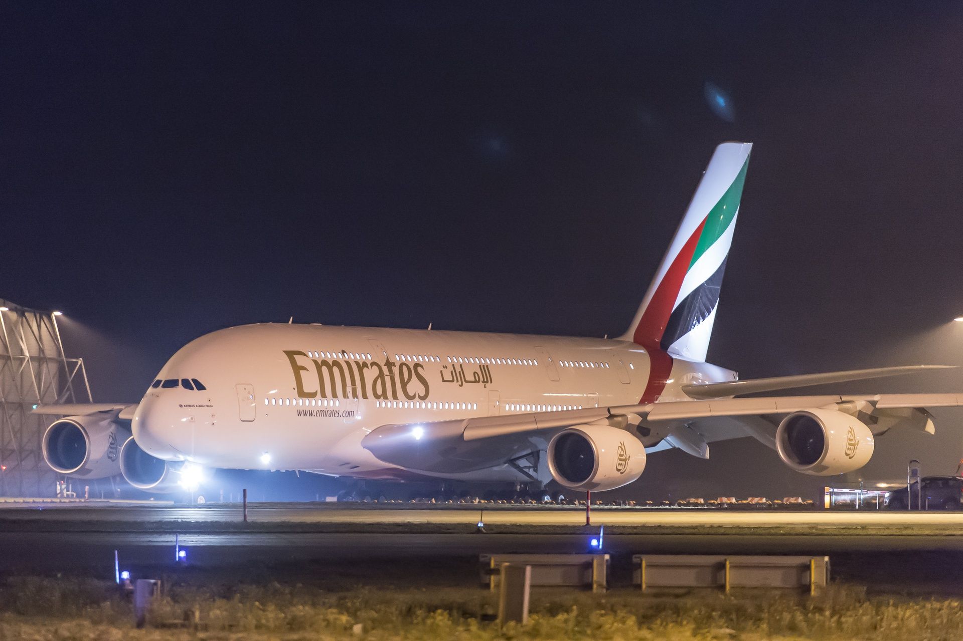 Emirates Airbus A380 at Dubai International Airport