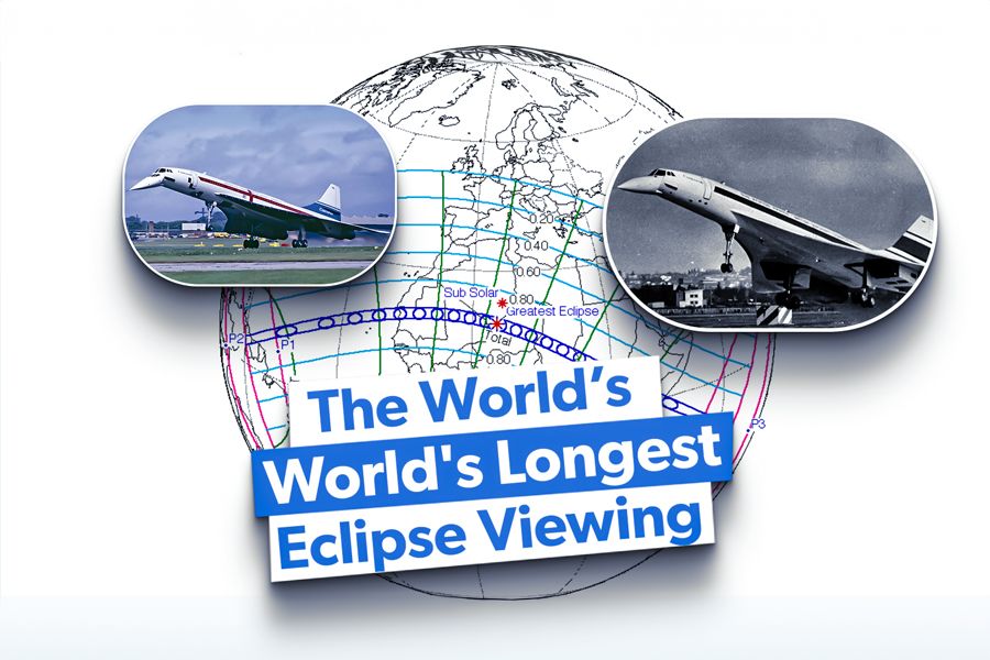 World's longest eclipse viewing flight.