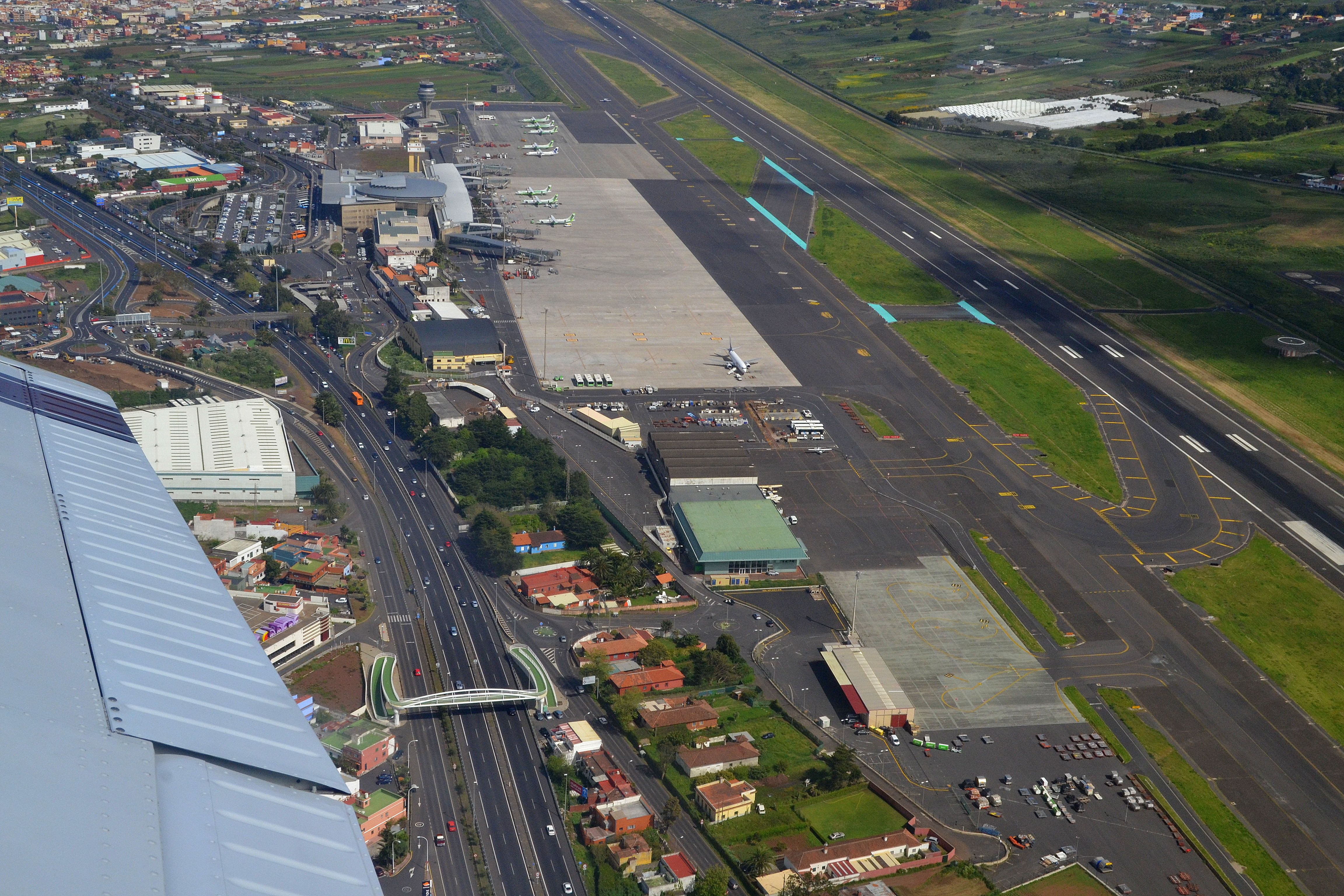 An Aerial picture of Tenerife North airport.