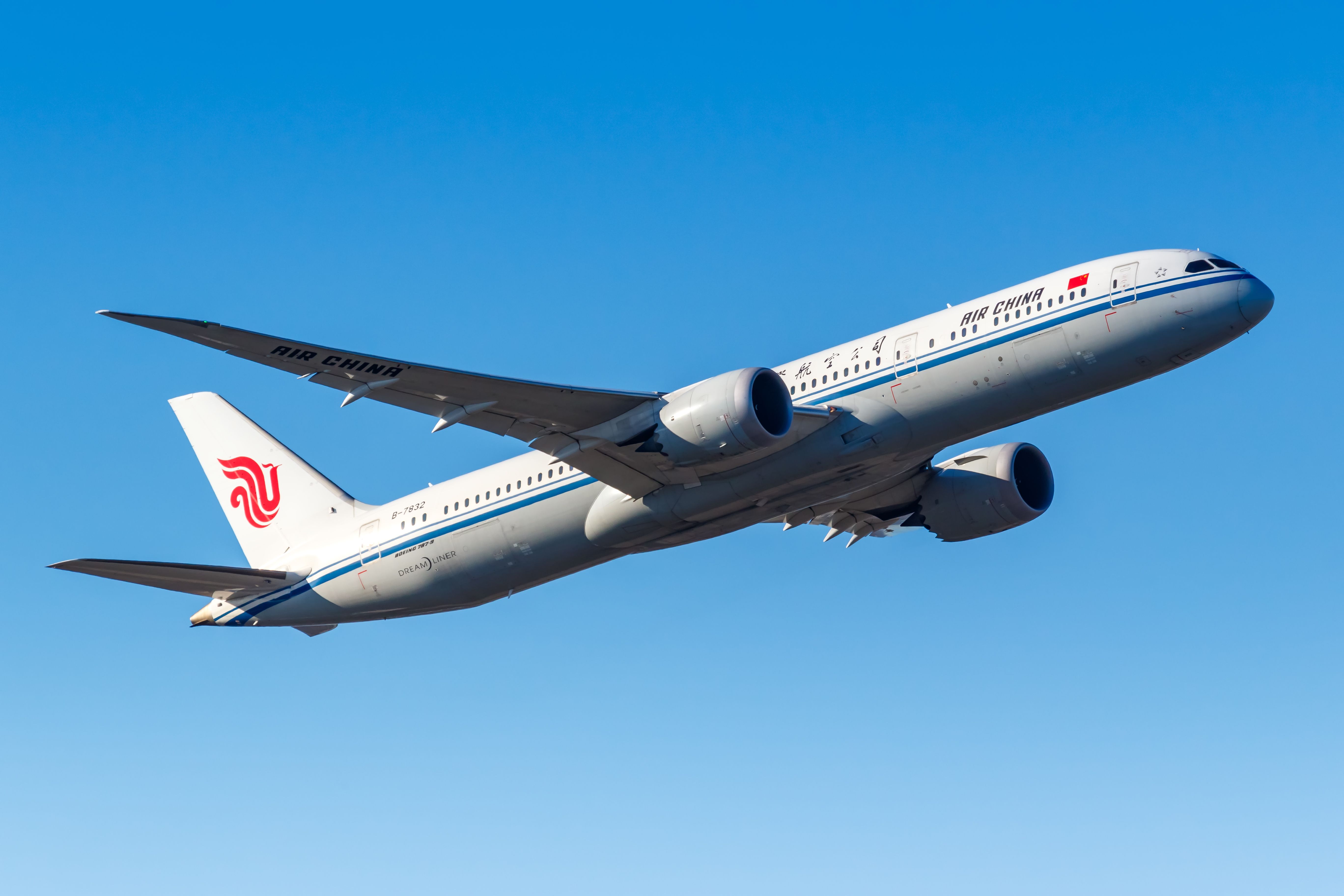 Air China Boeing 787-9 departing Frankfurt Airport FRA shutterstock_1918656857