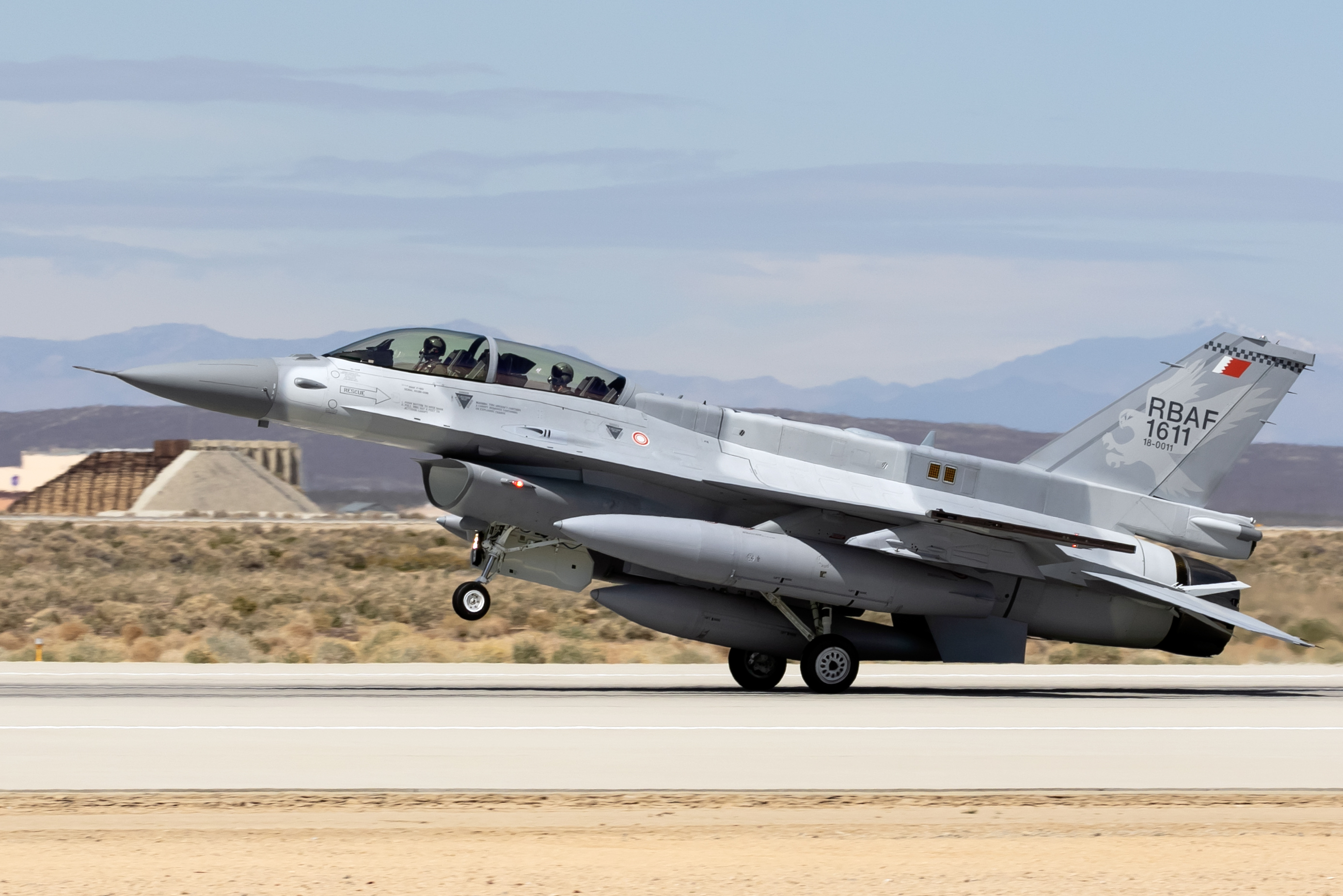 An F-16 Block 70 taking off.