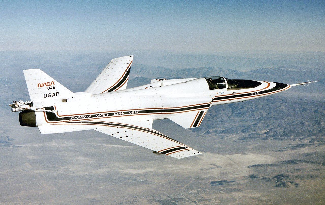 Grumman X29 In Flight
