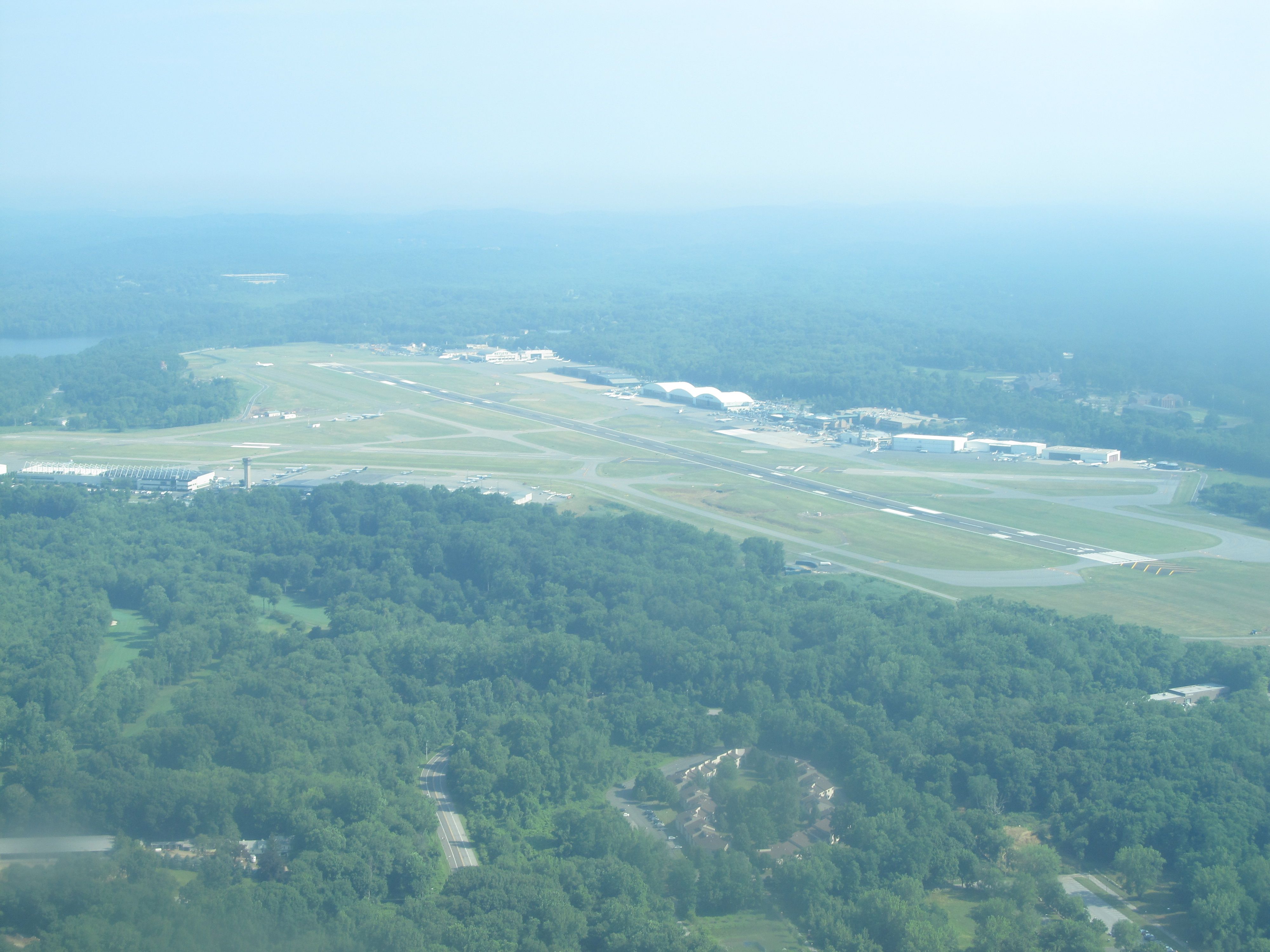 An Aerial view of Westchester Airport.