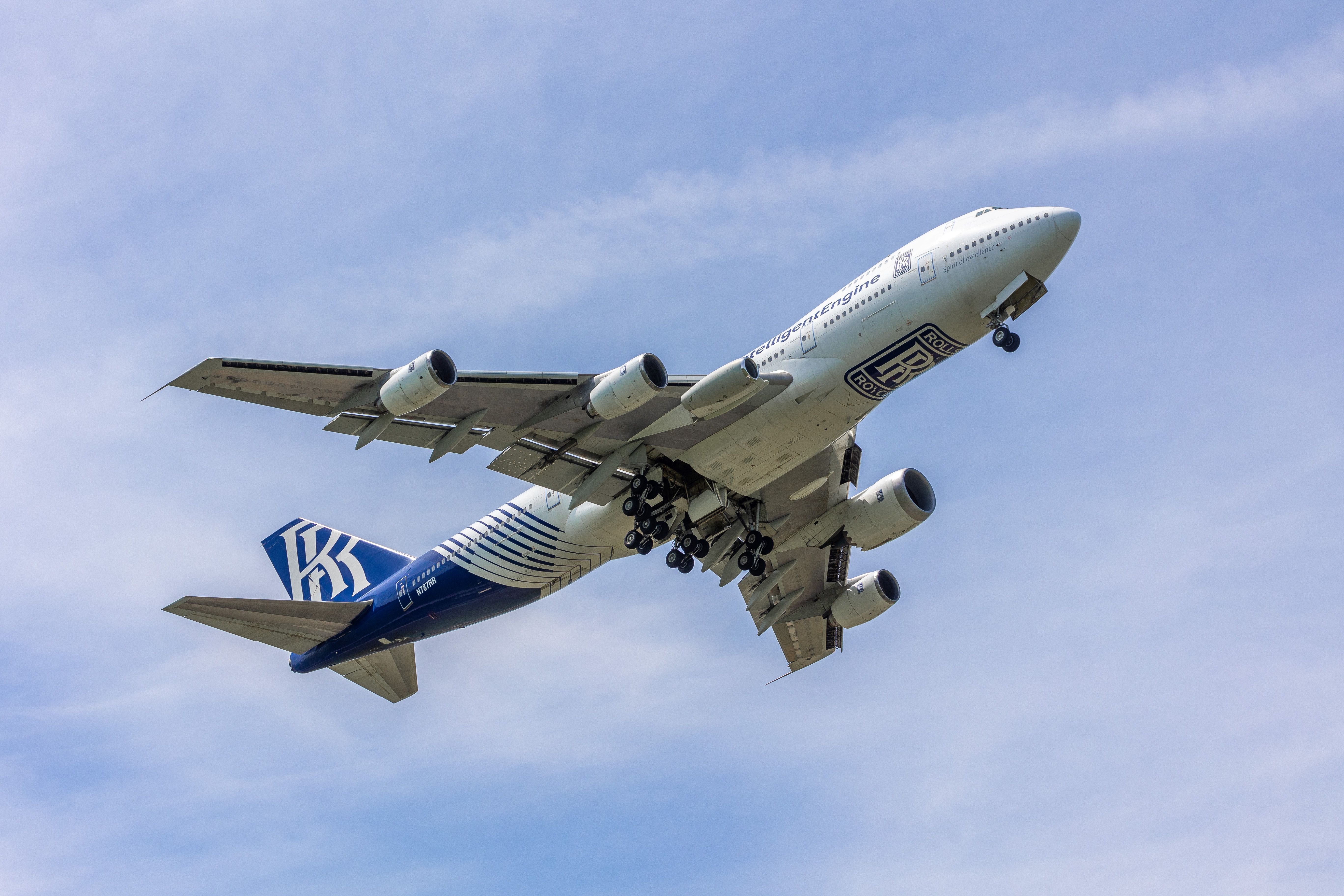 Rolls-Royce Boeing 747 flying testbed flying with the Pearl 10X