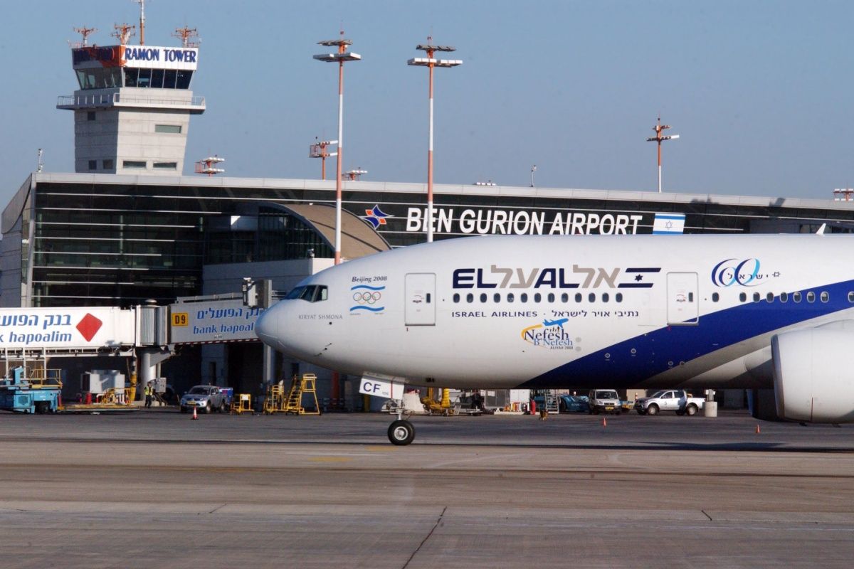 EL AL jet plane at the Ben Gurion International Airport