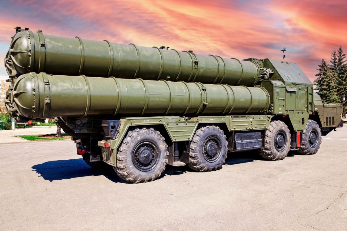 Russian anti-aircraft missile system S-300 launcher