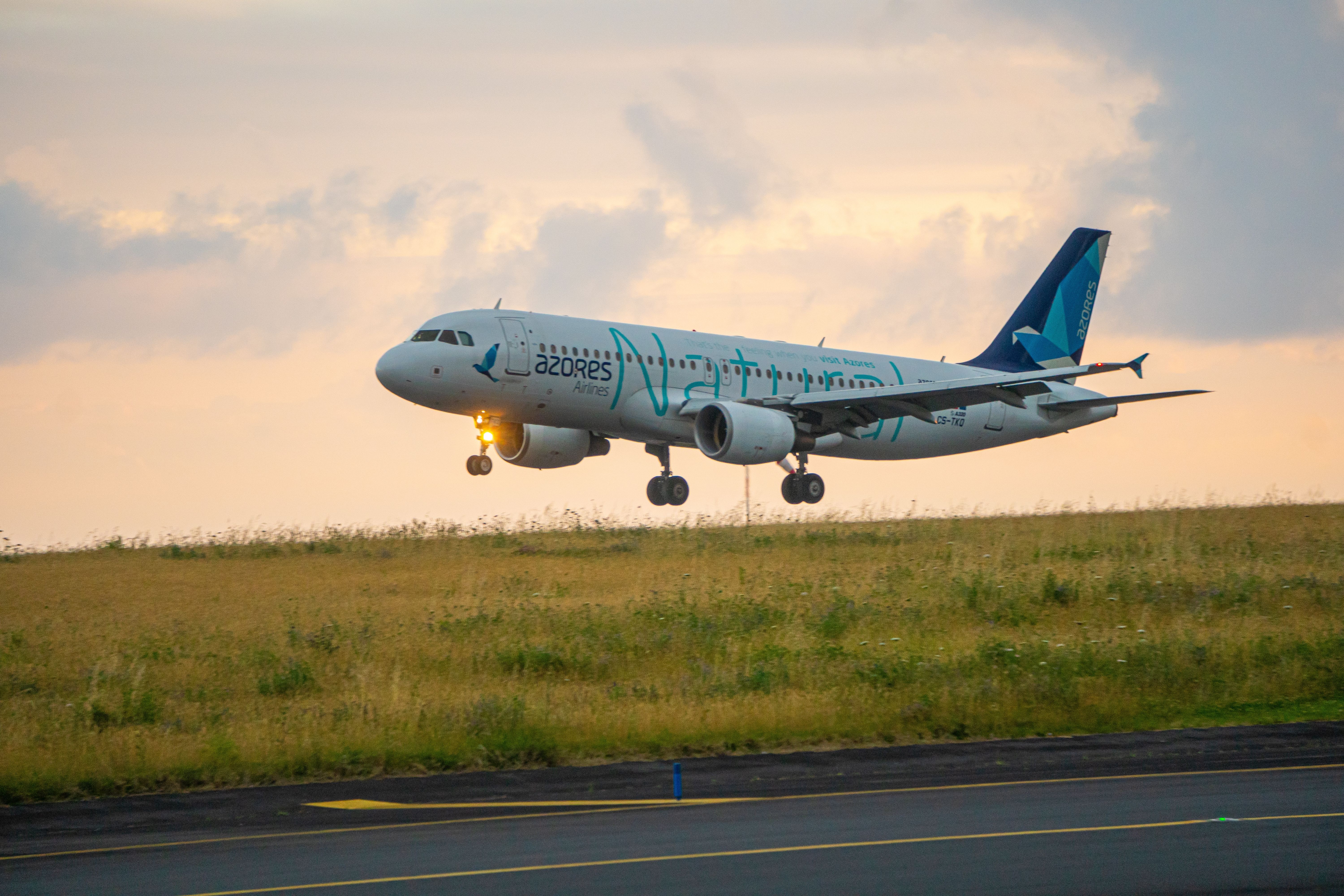 Azores Airlines Airbus A320neo taking off