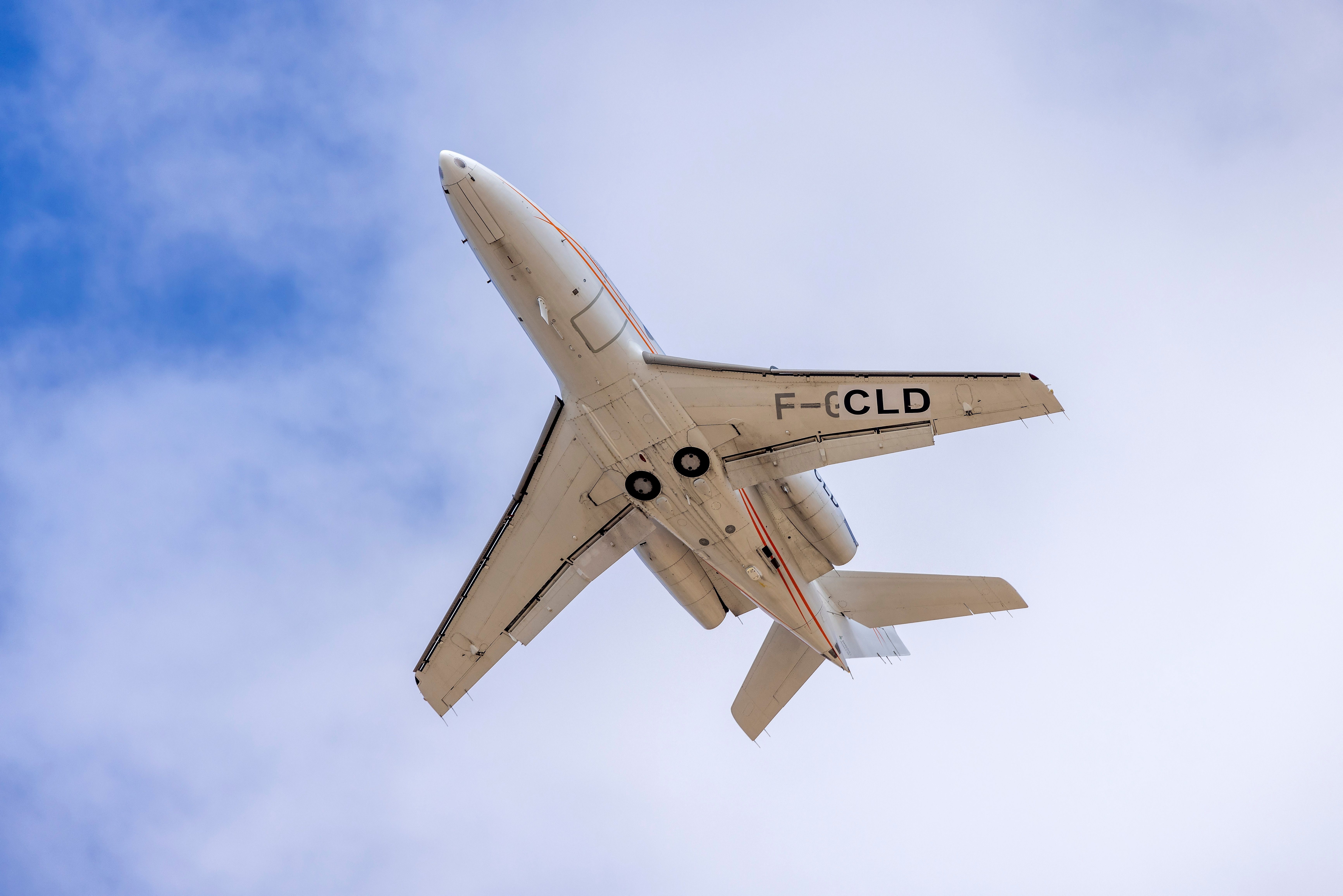 Harmony Jets Dassault Falcon 10 (9H-CLD) with underwing registration sticker displaying only CLD