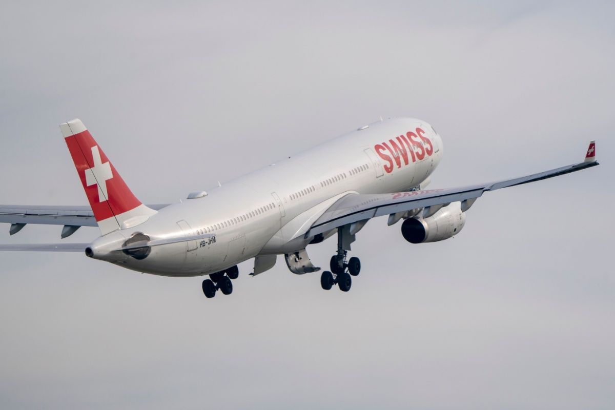 Airbus A330 of SWISS International Air Lines is taking off