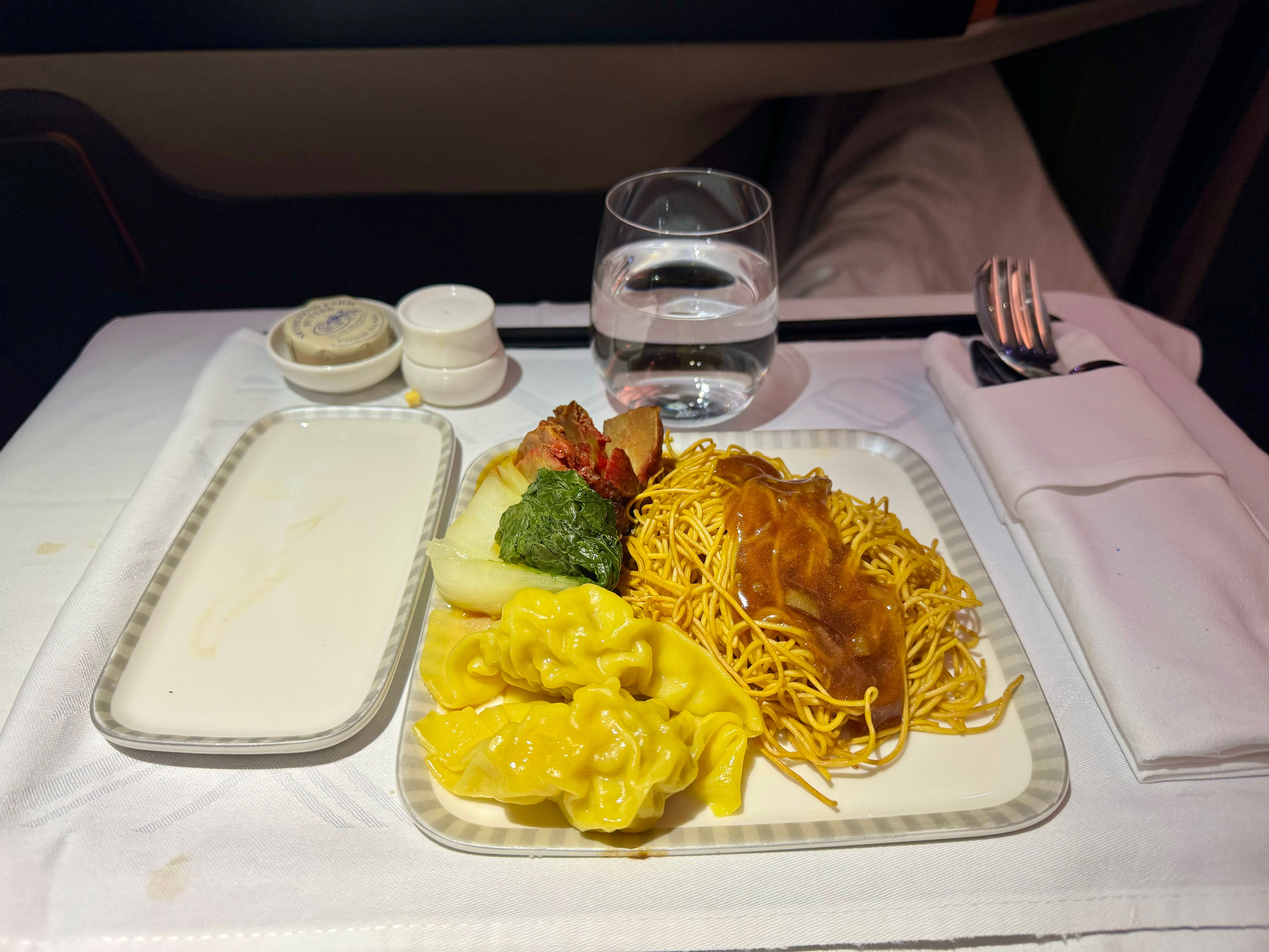 Singapore Airlines Airbus A380 Lunch service