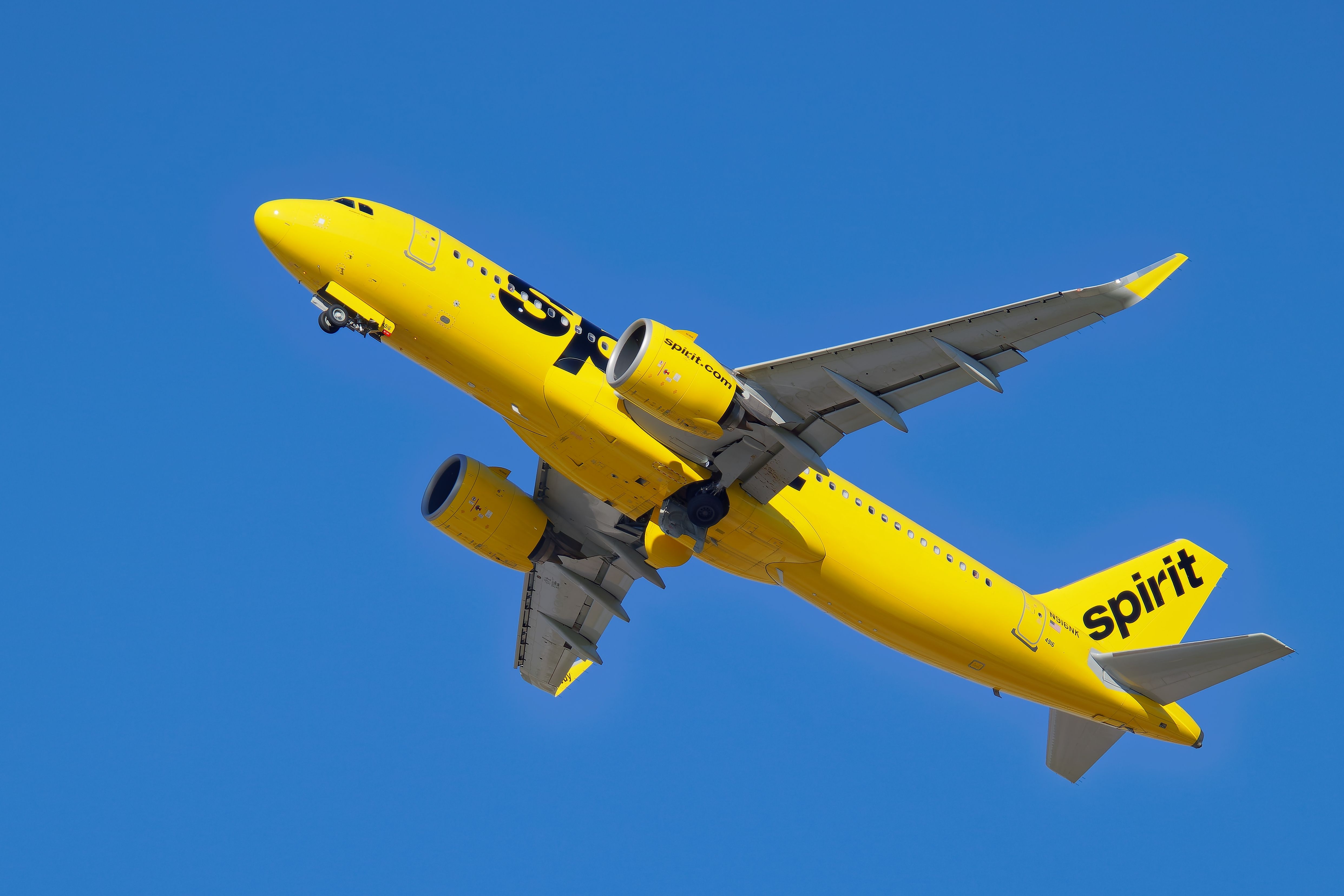 Spirit Airlines Airbus A320neo departing Fort Lauderdale Hollywood International Airport FLL