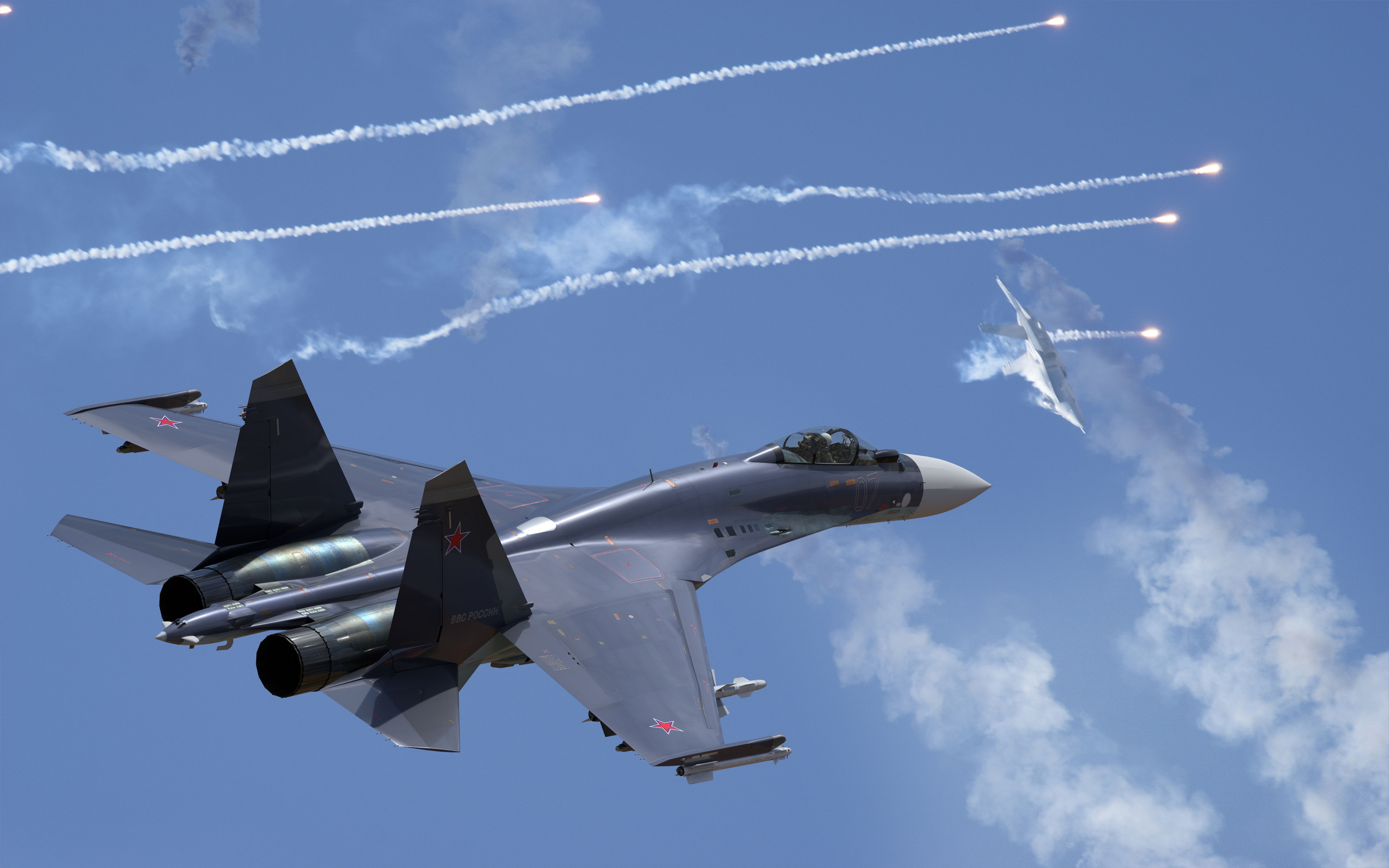 Su-27 in the sky shutterstock_1840914982