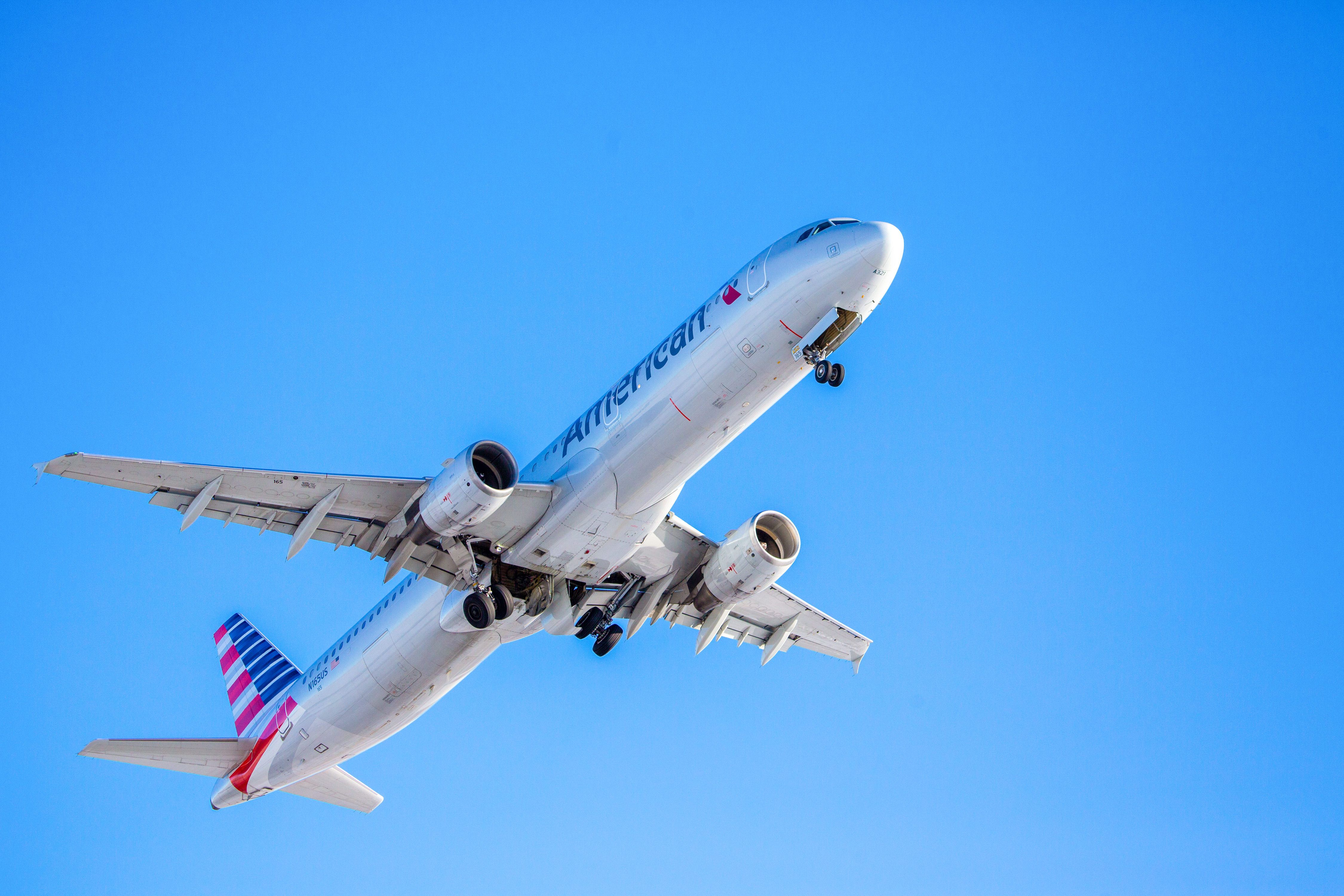 American Airlines plane taking off