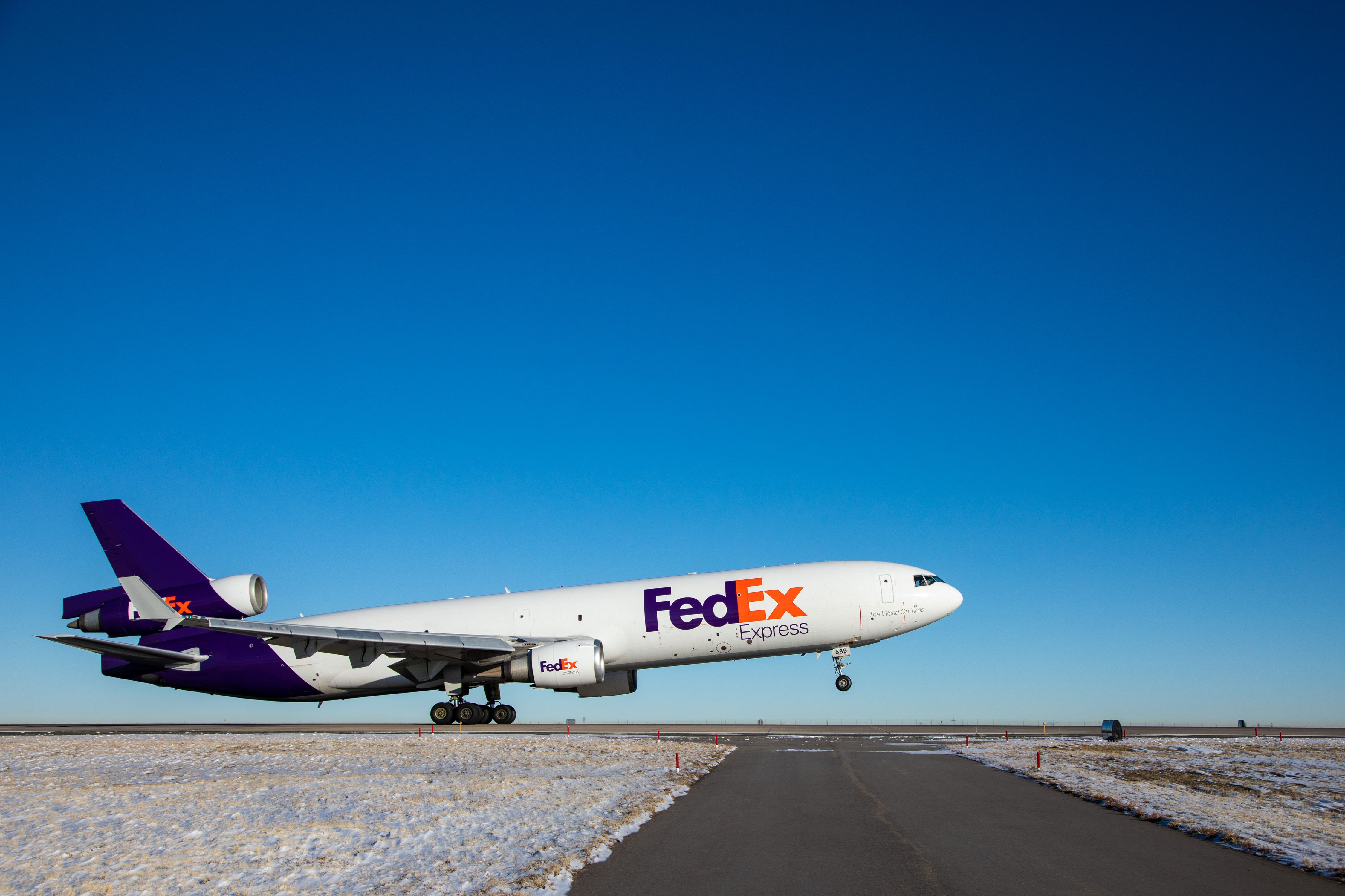 FedEx aircraft at Denver International Airport