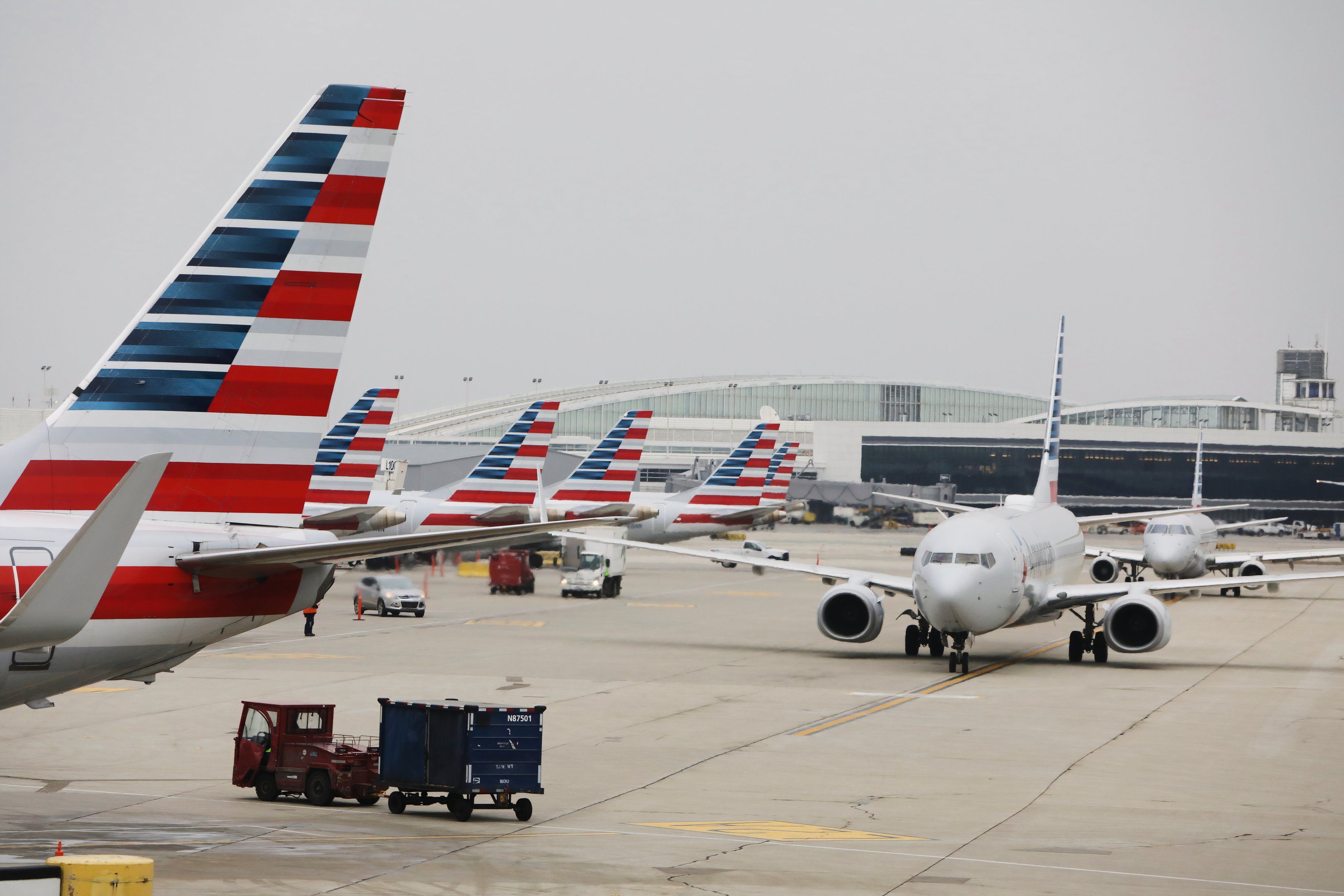 American Airlines aircraft at the airport