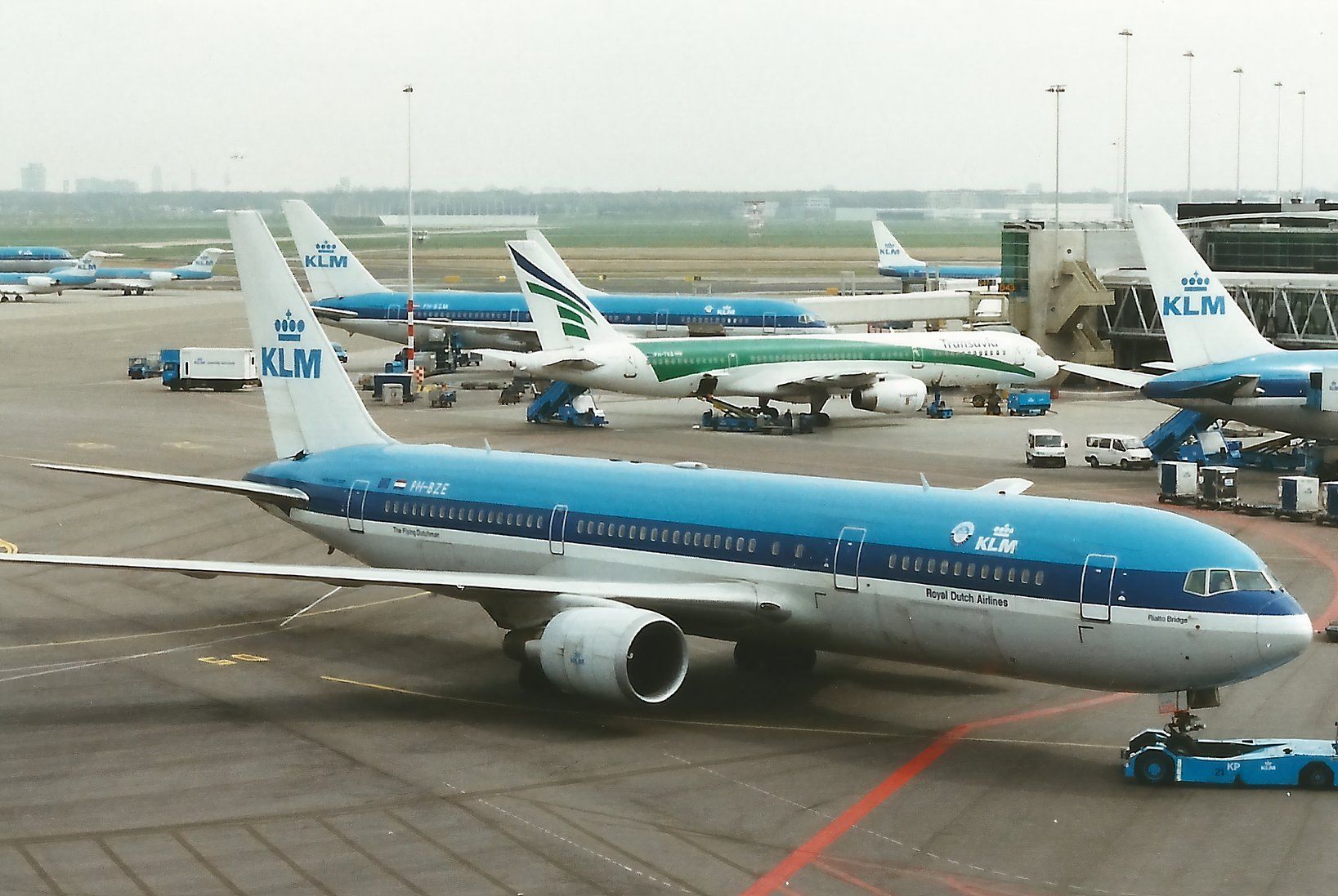 KLM Boeing 767 In Amsterdam