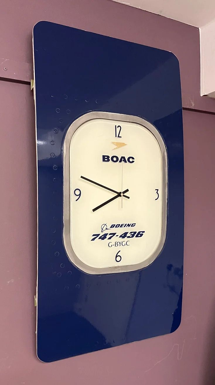 BOAC Boeing 747 wall clock