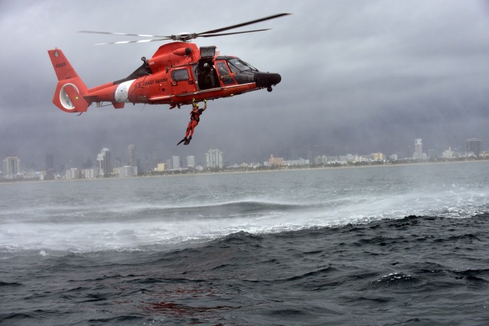 Helicopter of the US Coast Guard