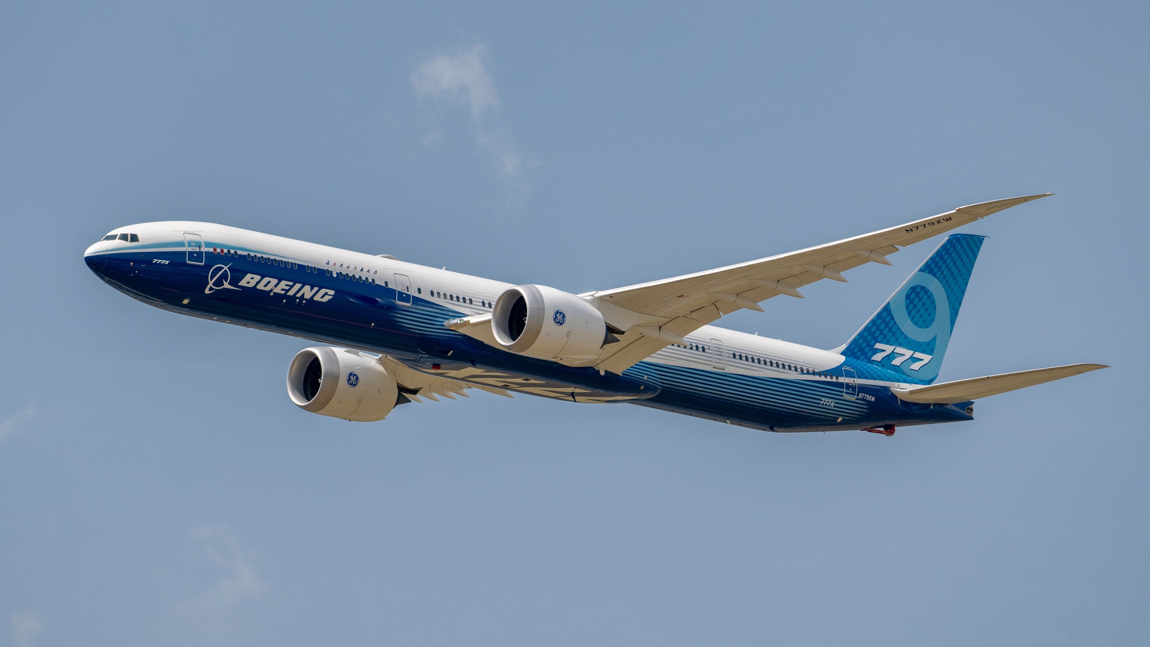 Boeing 777X performing at the Paris Air Show 2023 shutterstock_2326846209