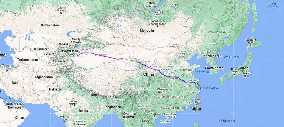 China Eastern MU6219 Shanghai to Kashgar maiden flight-1