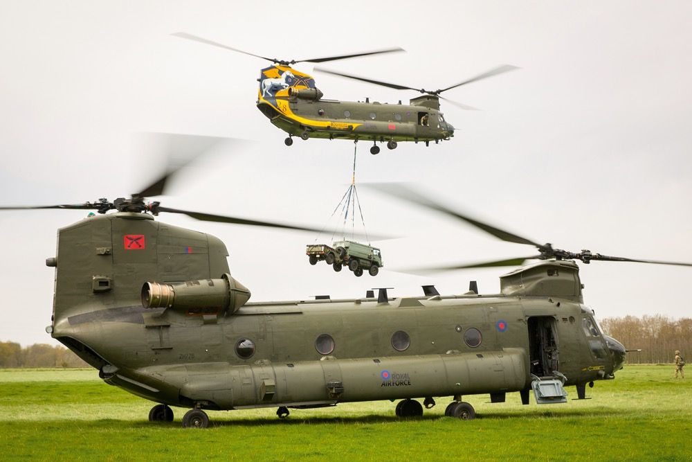 Chinooks in service in the RAF