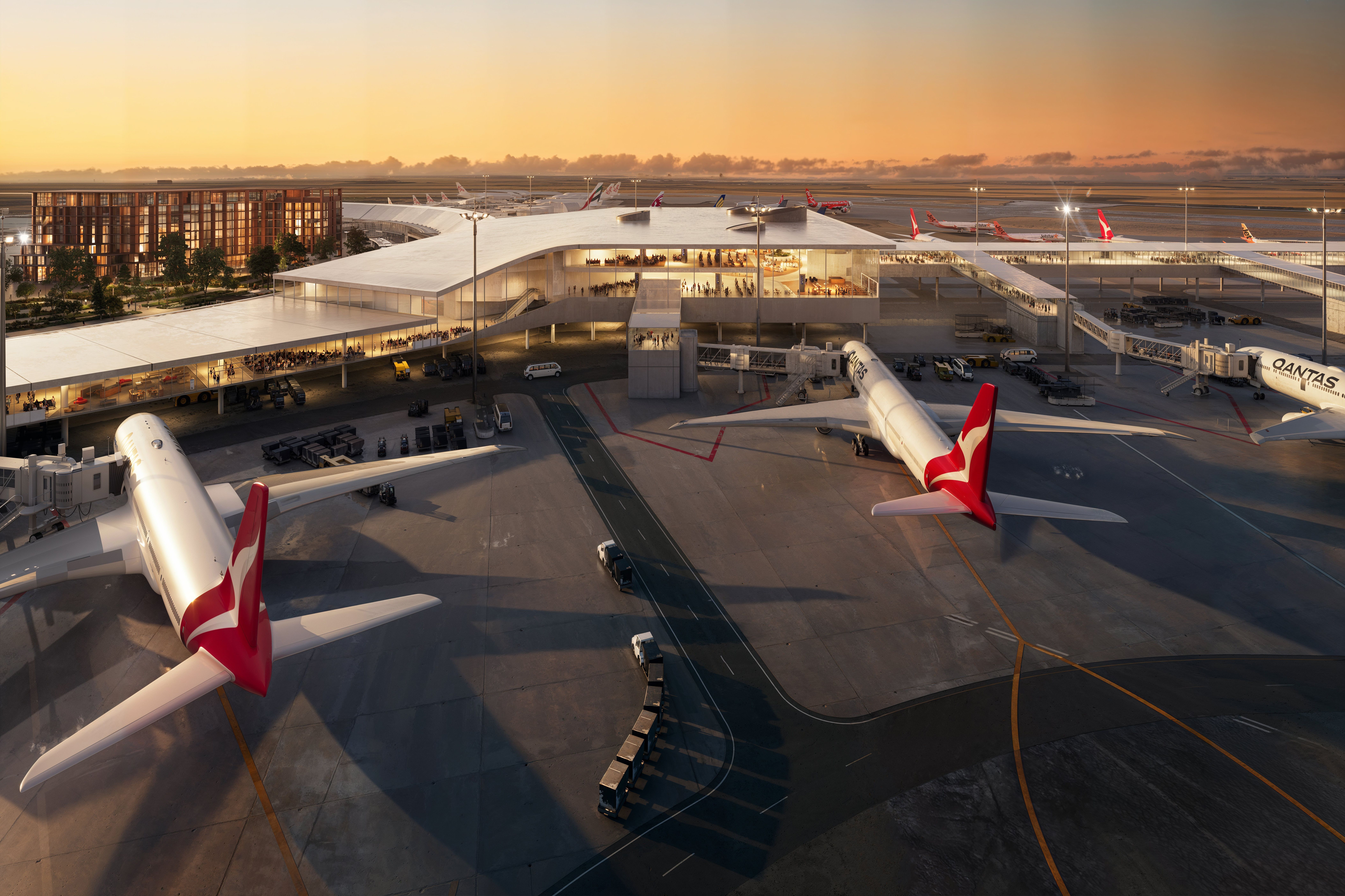 Qantas Perth Airport Vision Departures