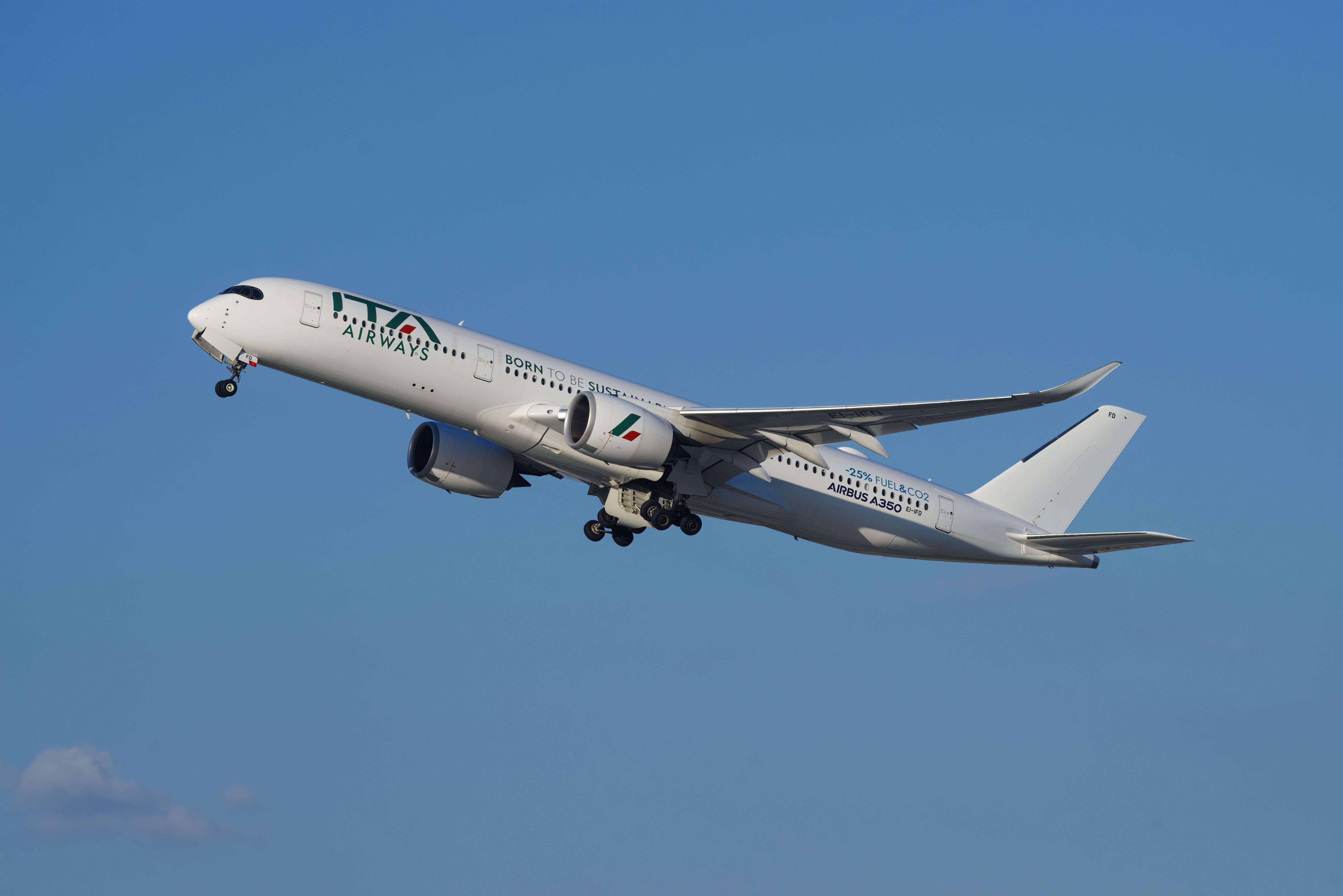 ITA Airways Airbus A350-900 Born To Be Sustainable livery 