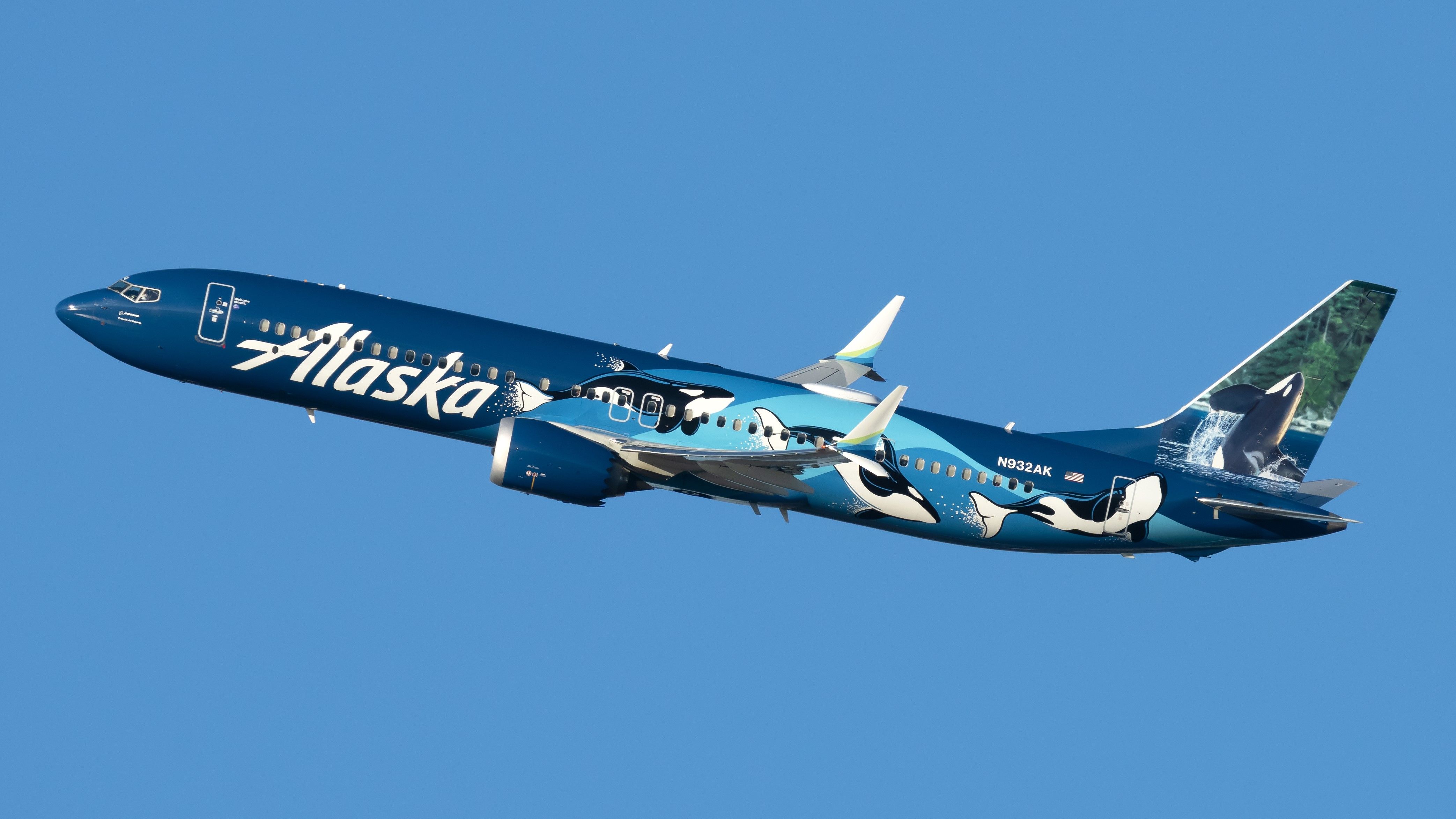 N932AK Alaska Airlines (Orca Livery) Boeing 737 MAX 9 (16x9)