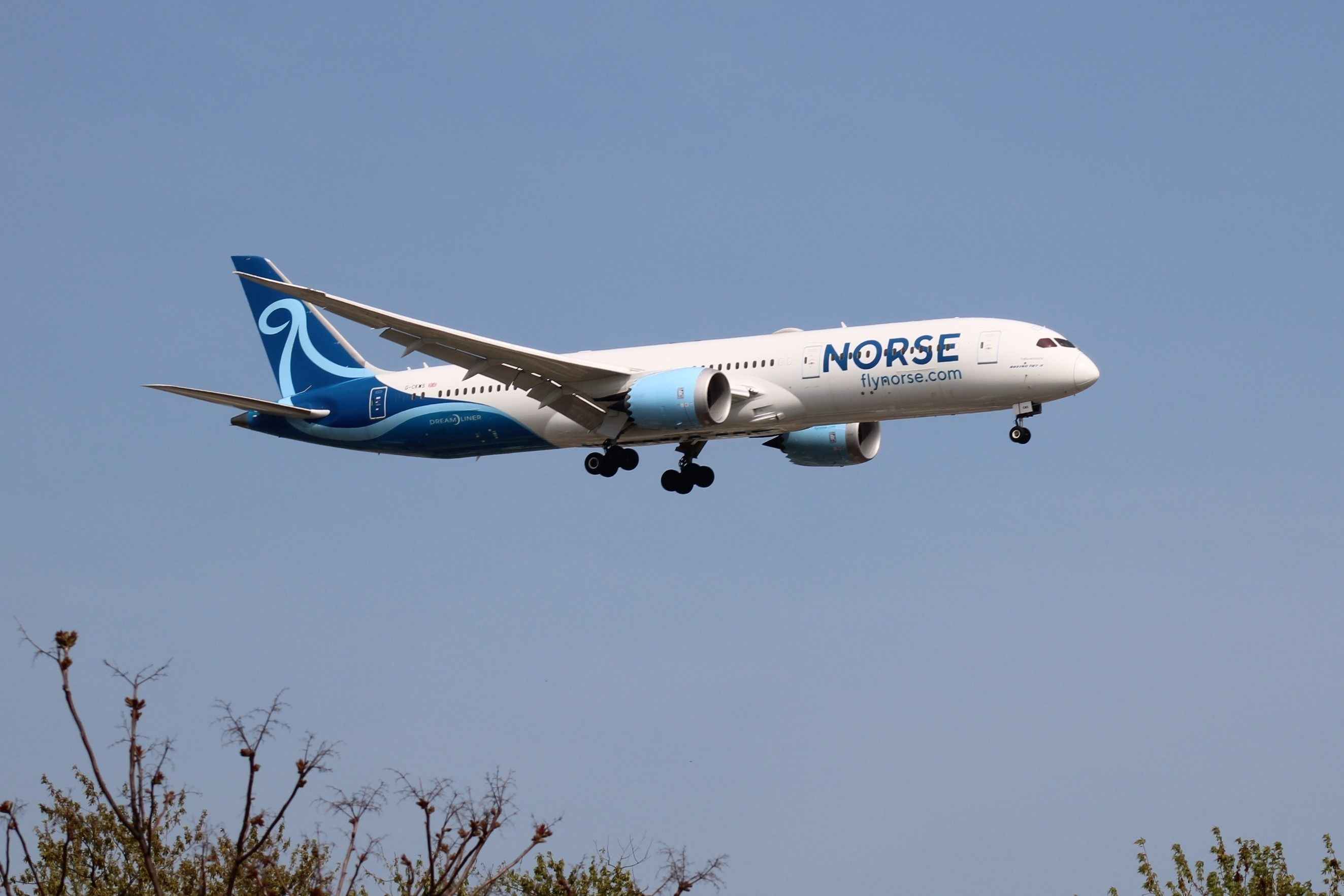 Norse Atlantic Airways Boeing 787-9 landing shutterstock_2455612069