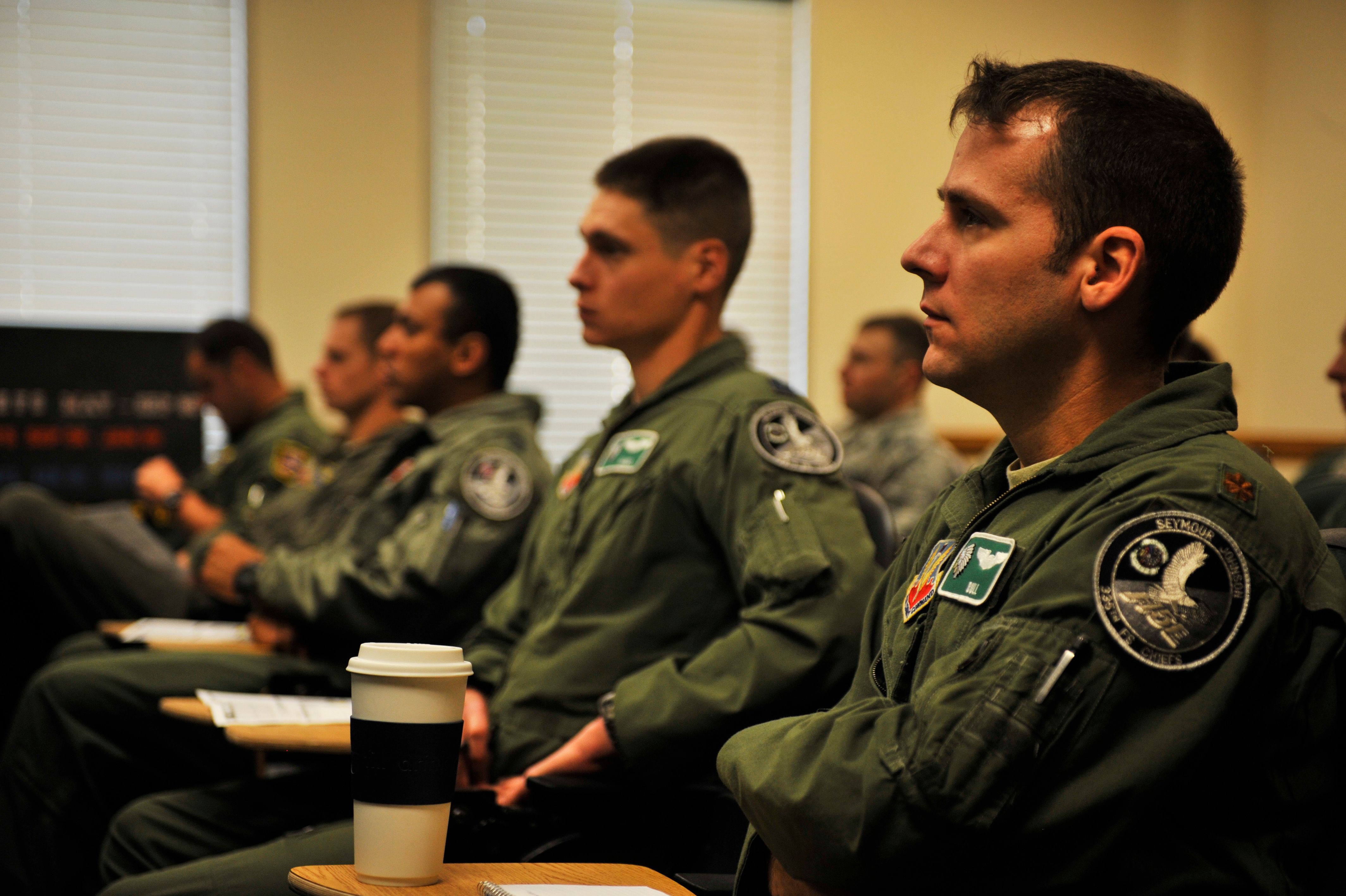 F-15 Pilots in academic training