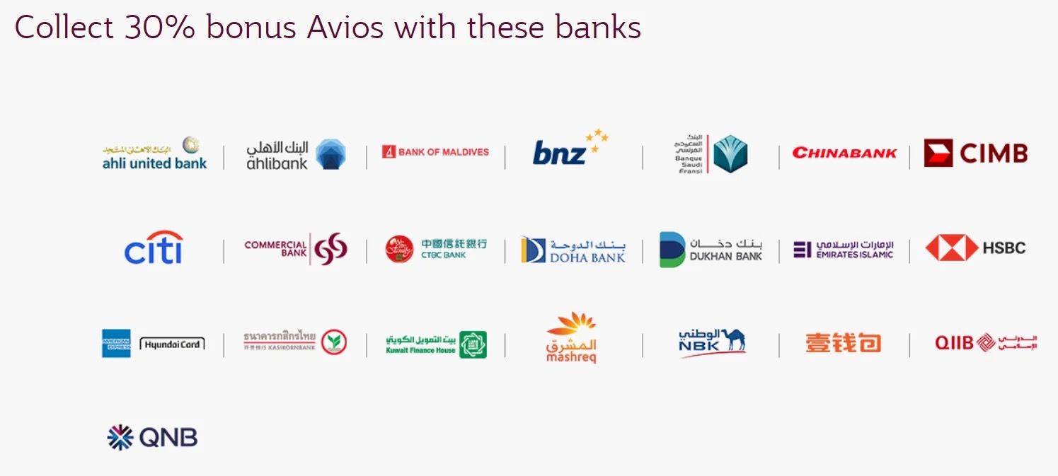 Qatar-Avios-transfer-bonus-eligible-banks