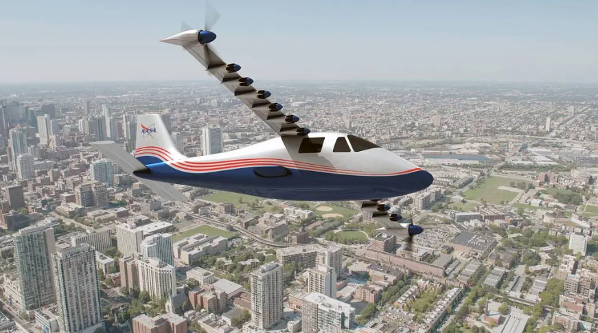 Artist’s concept of NASA’s X-57 Maxwell aircraft