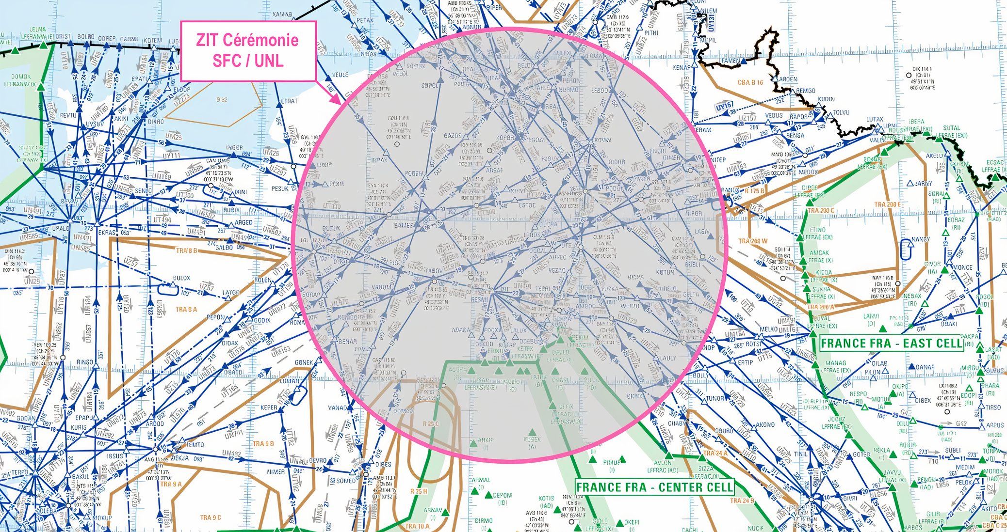 IFR Chart showing the TFR