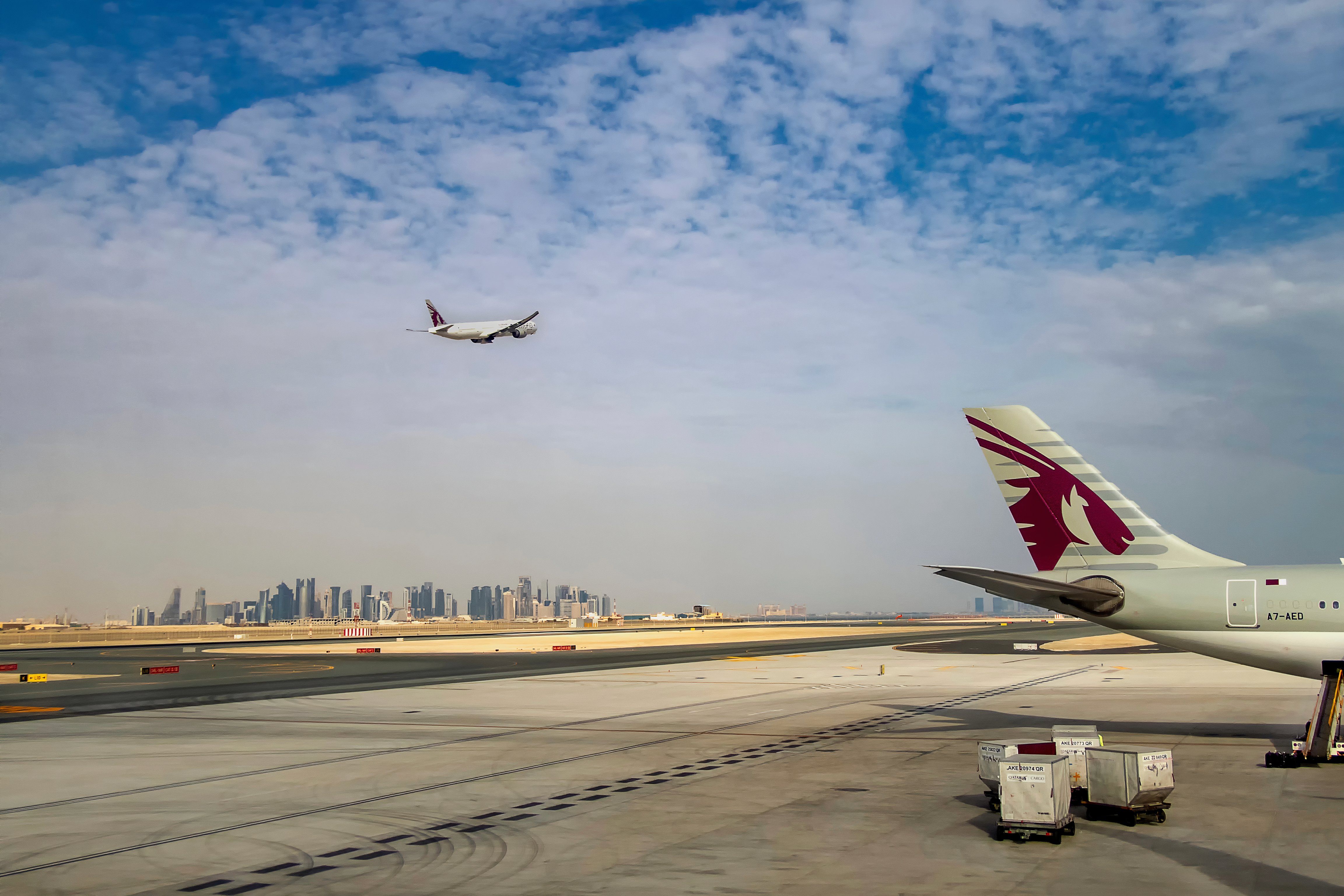 Qatar Airways Airbus A380 In Doha