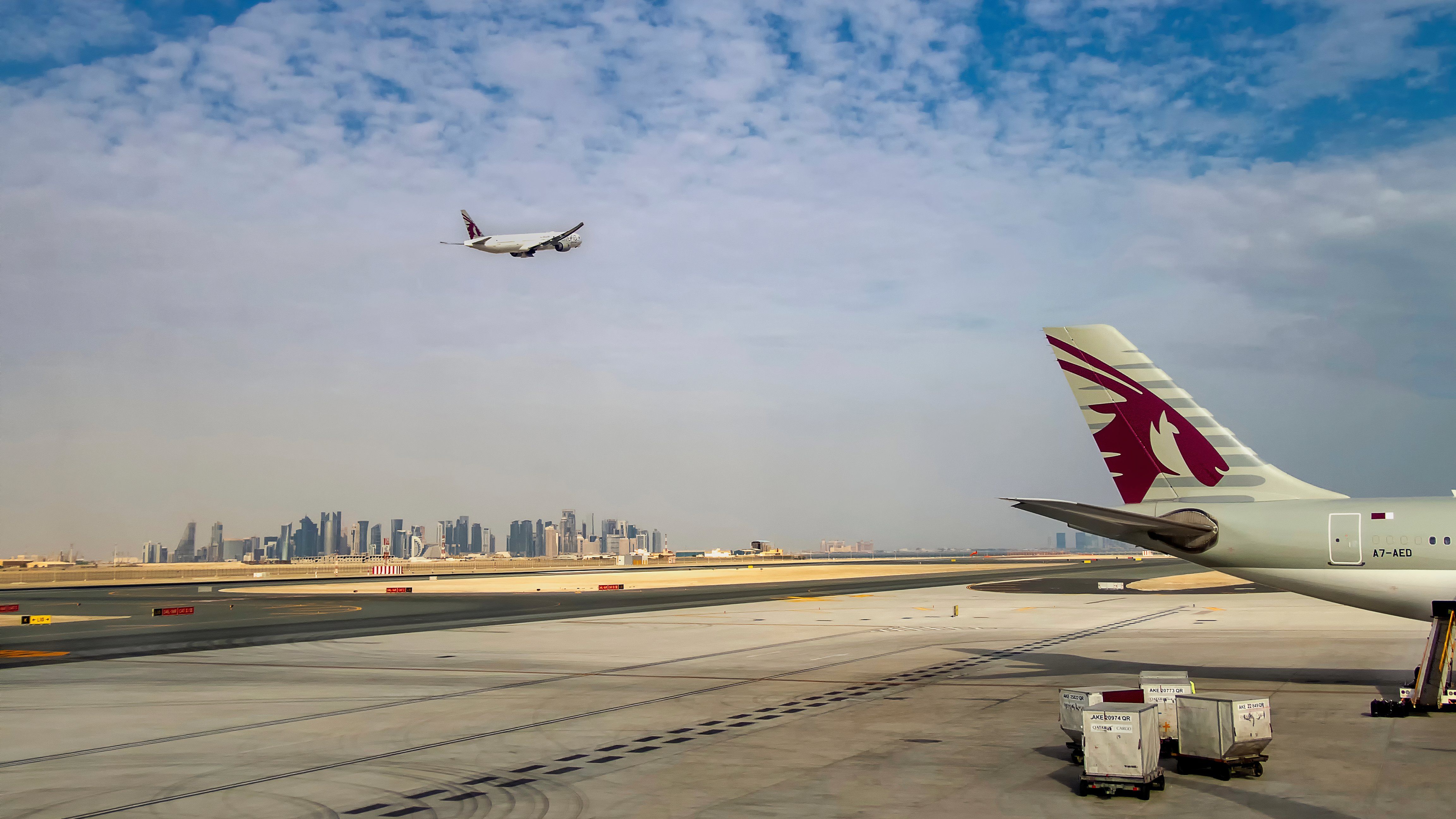 Qatar Airways Airbus A380 In Doha