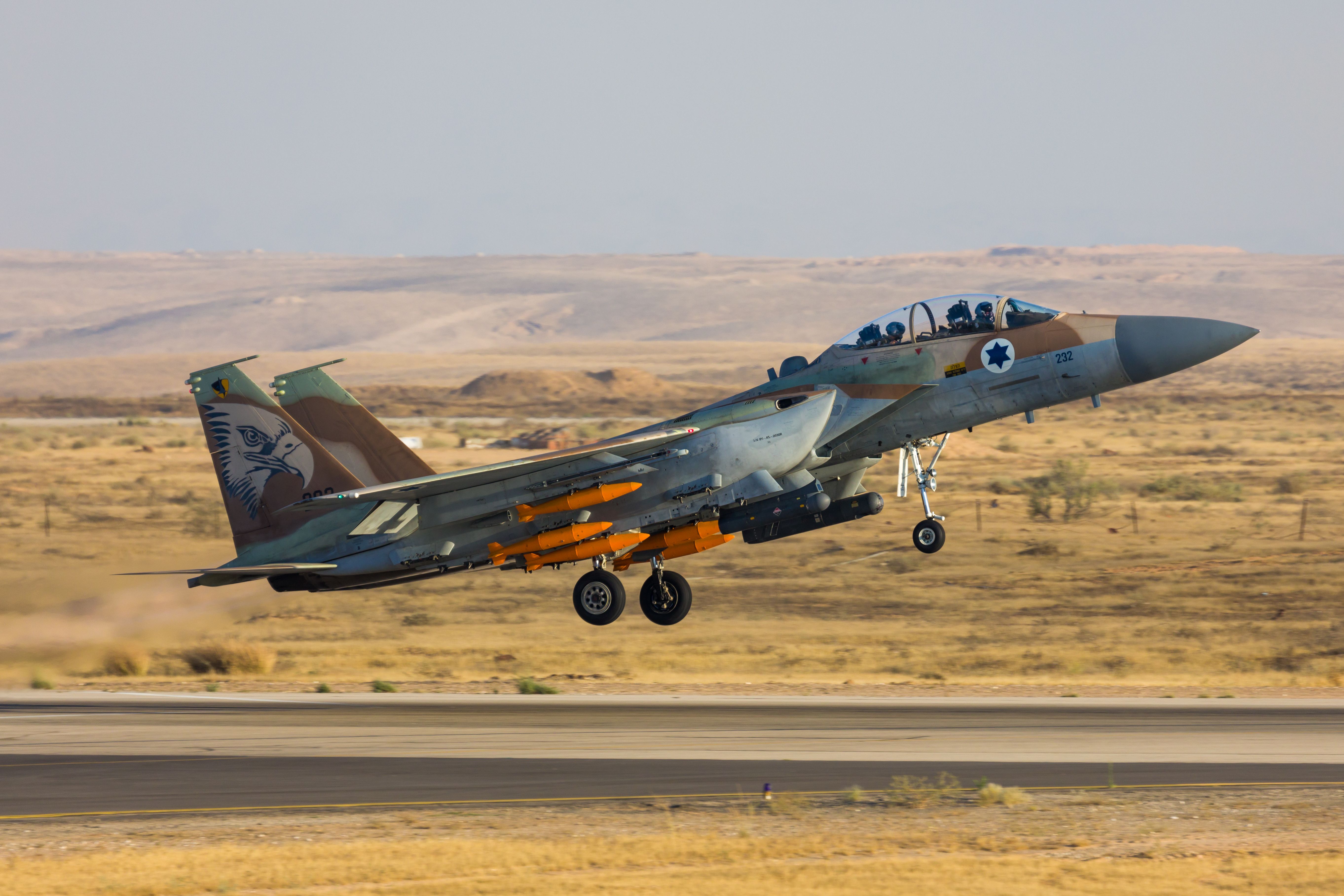 Israeli Air Force F-15I Raam jet.