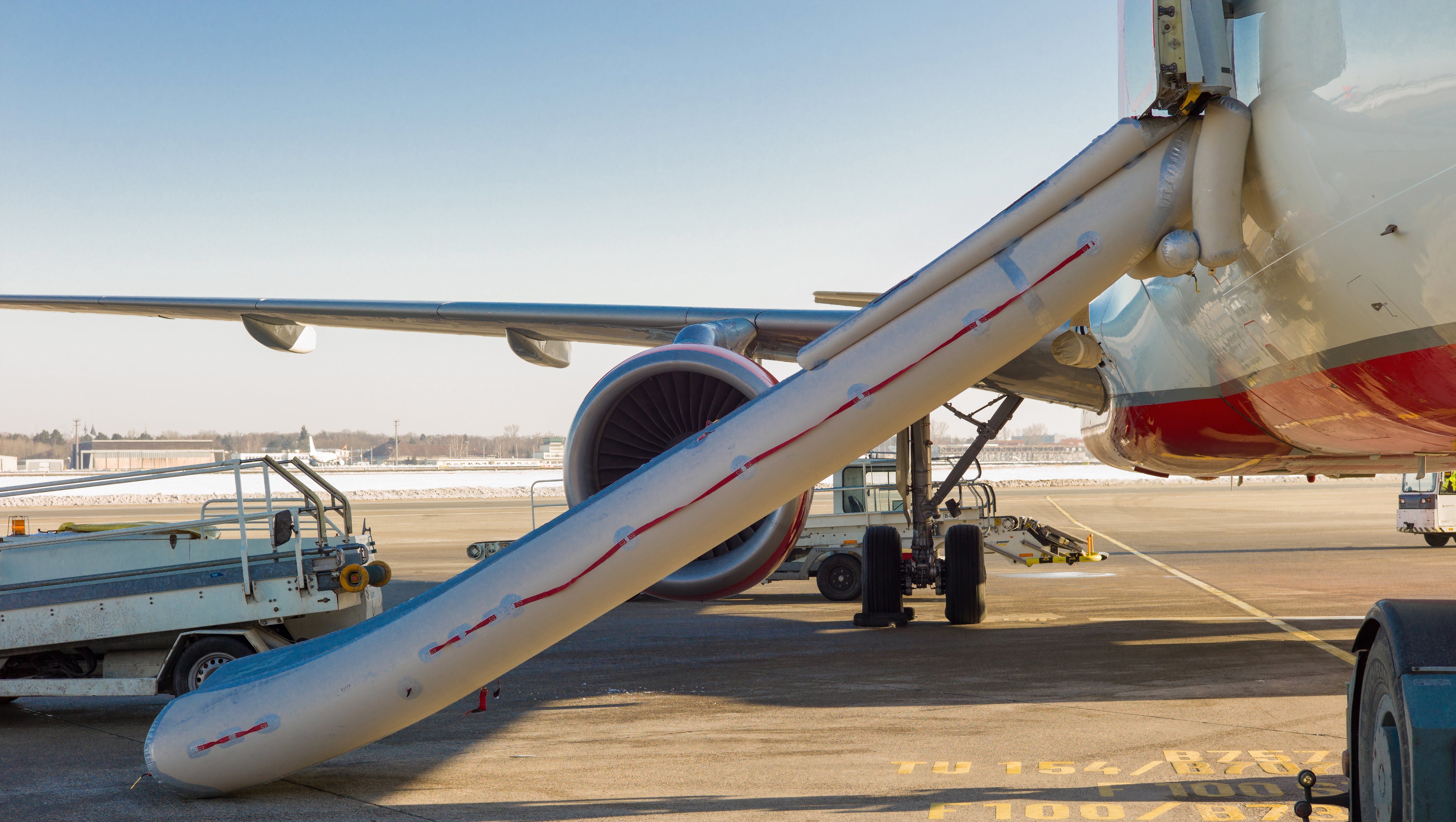 Aircraft evacuation slide.