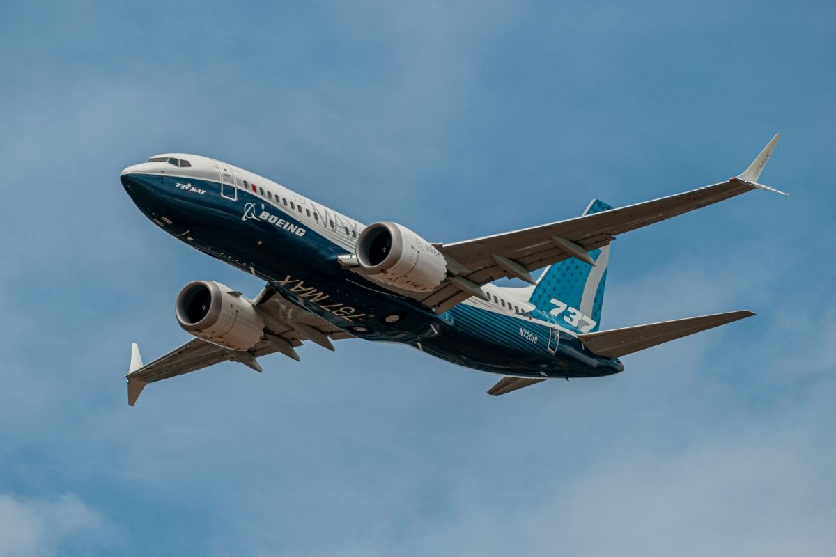 Boeing 737-7 MAX at the Farnborough International Airshow