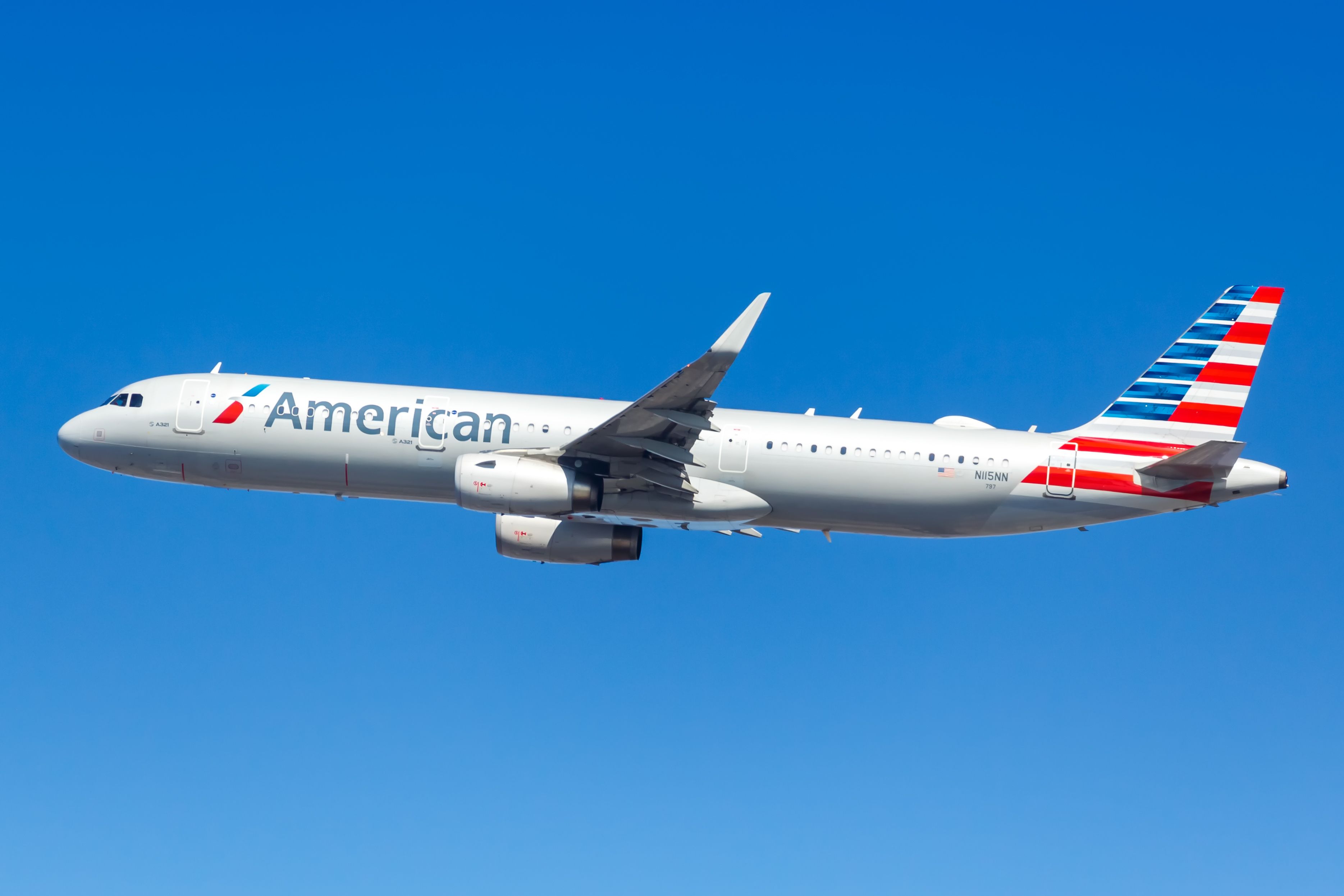 American Airlines Airbus A321-23 (N115NN) departing from John F. Kennedy International Airport