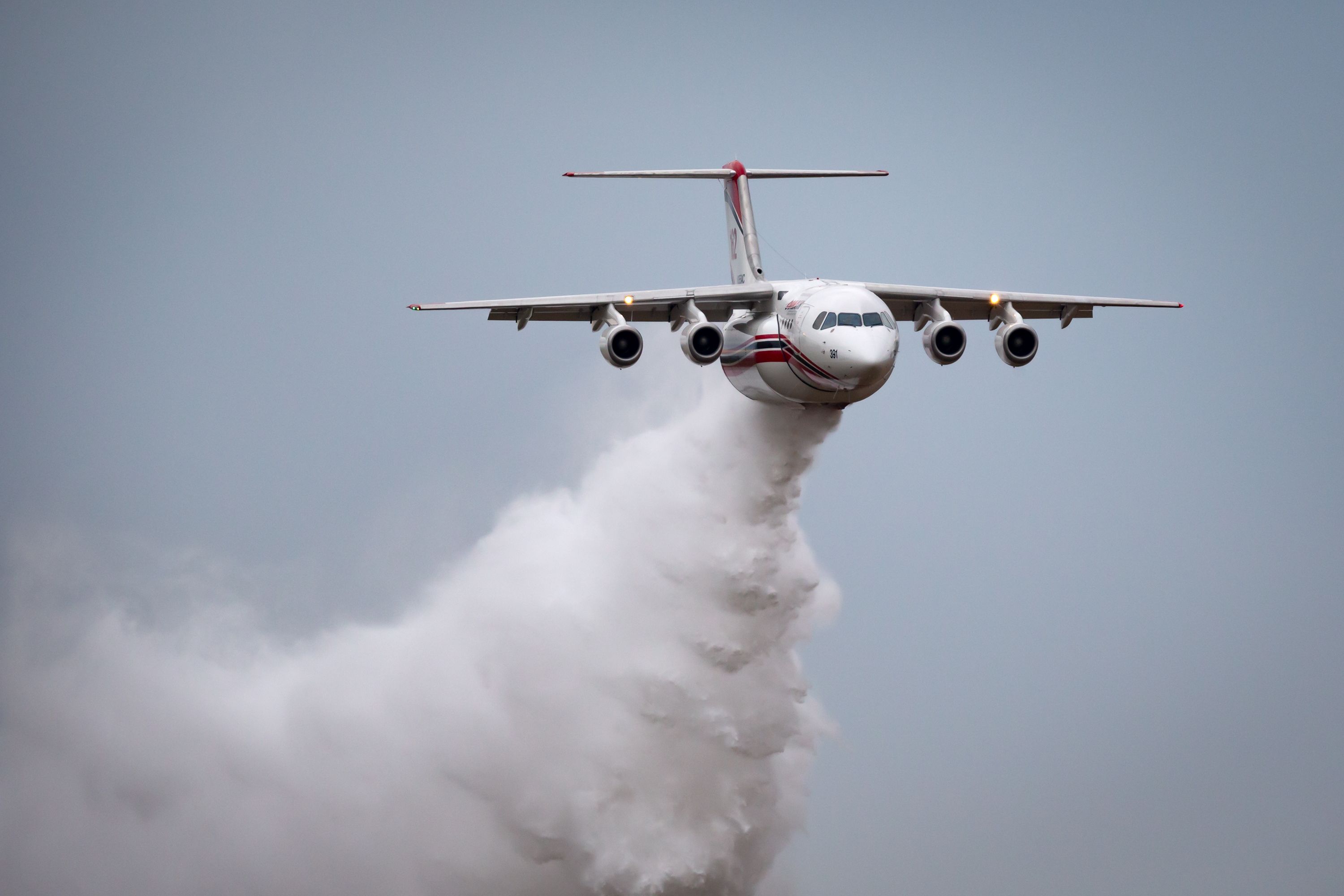 Avro RJ85 AT During An Aerial Firefighting Mission
