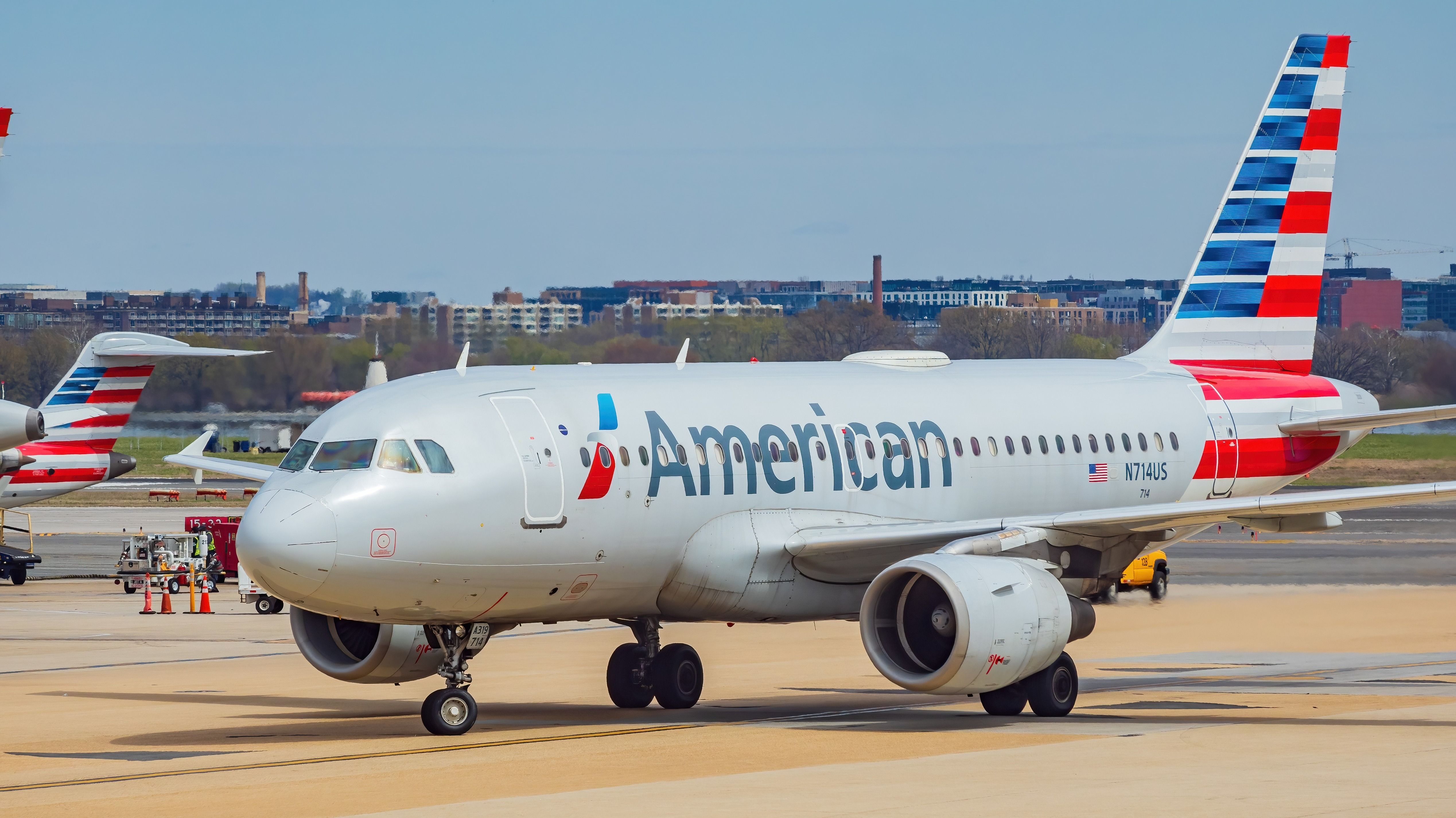 American Airlines Airbus A319 (N714US) At Ronald Reagan Washington National Airport.