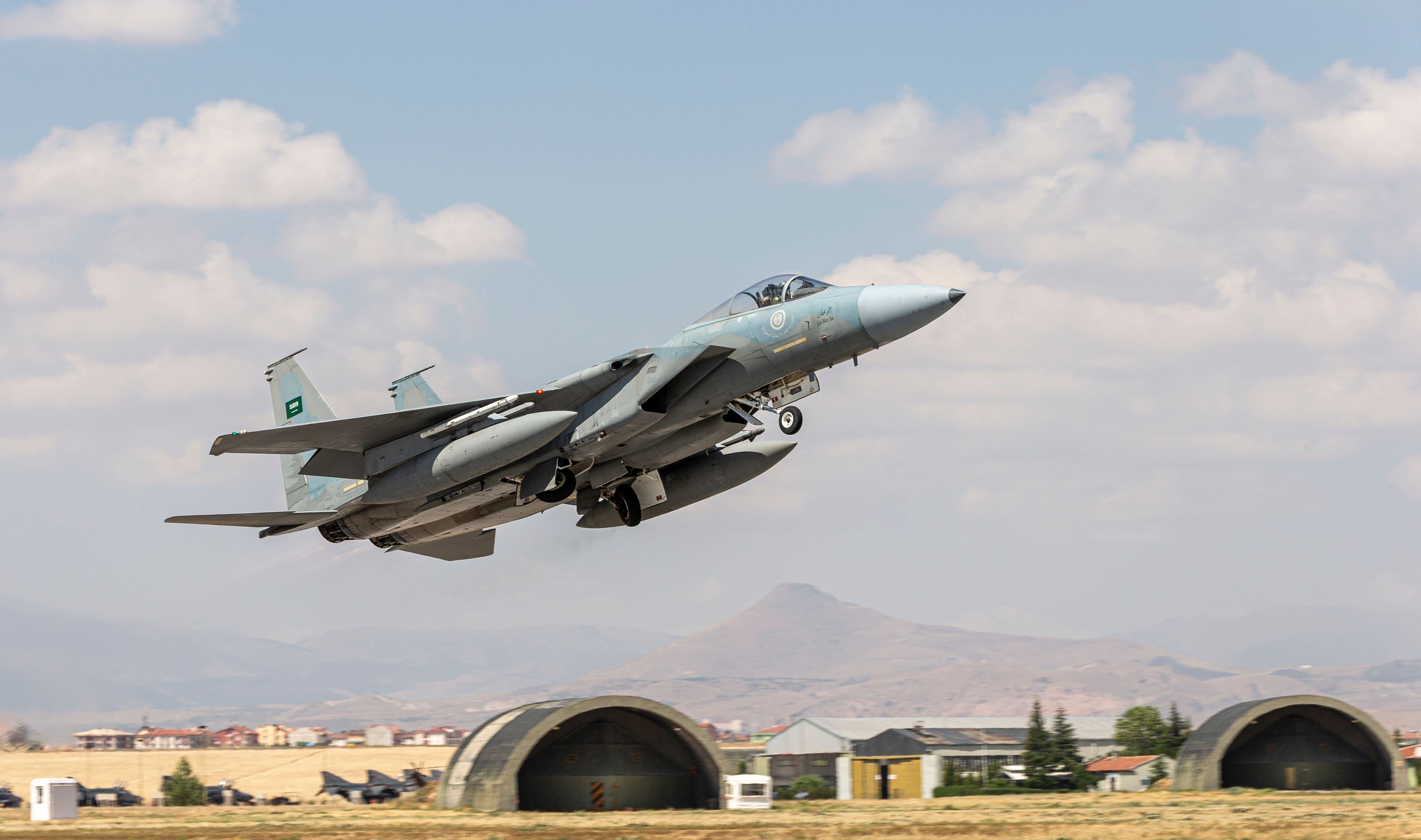 F-15 SA jet aircraft of the Saudi Arabian Air Force, participating in the Anatolian Eagle exercise in Konya.