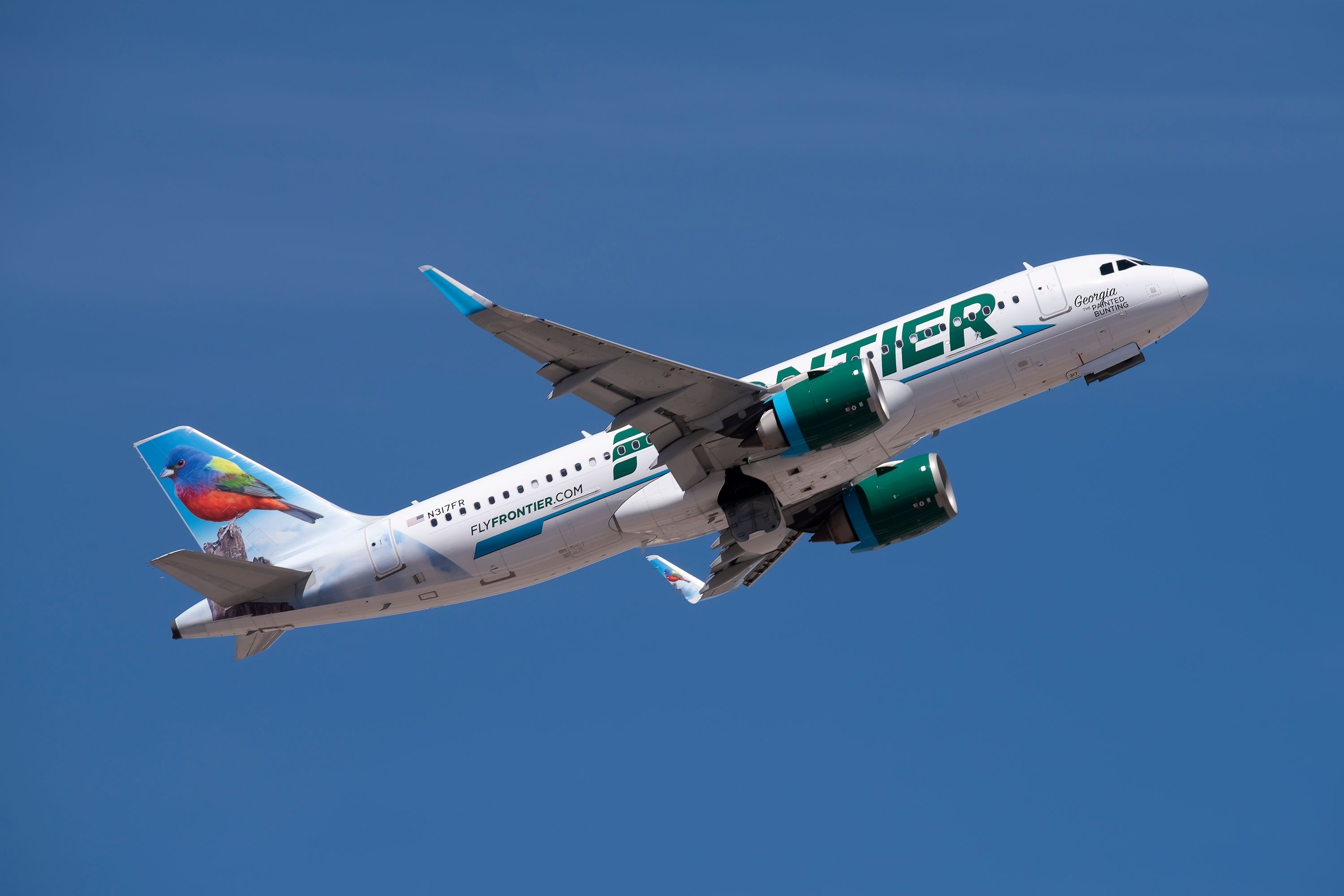 A Frontier Airlines Airbus A320neo