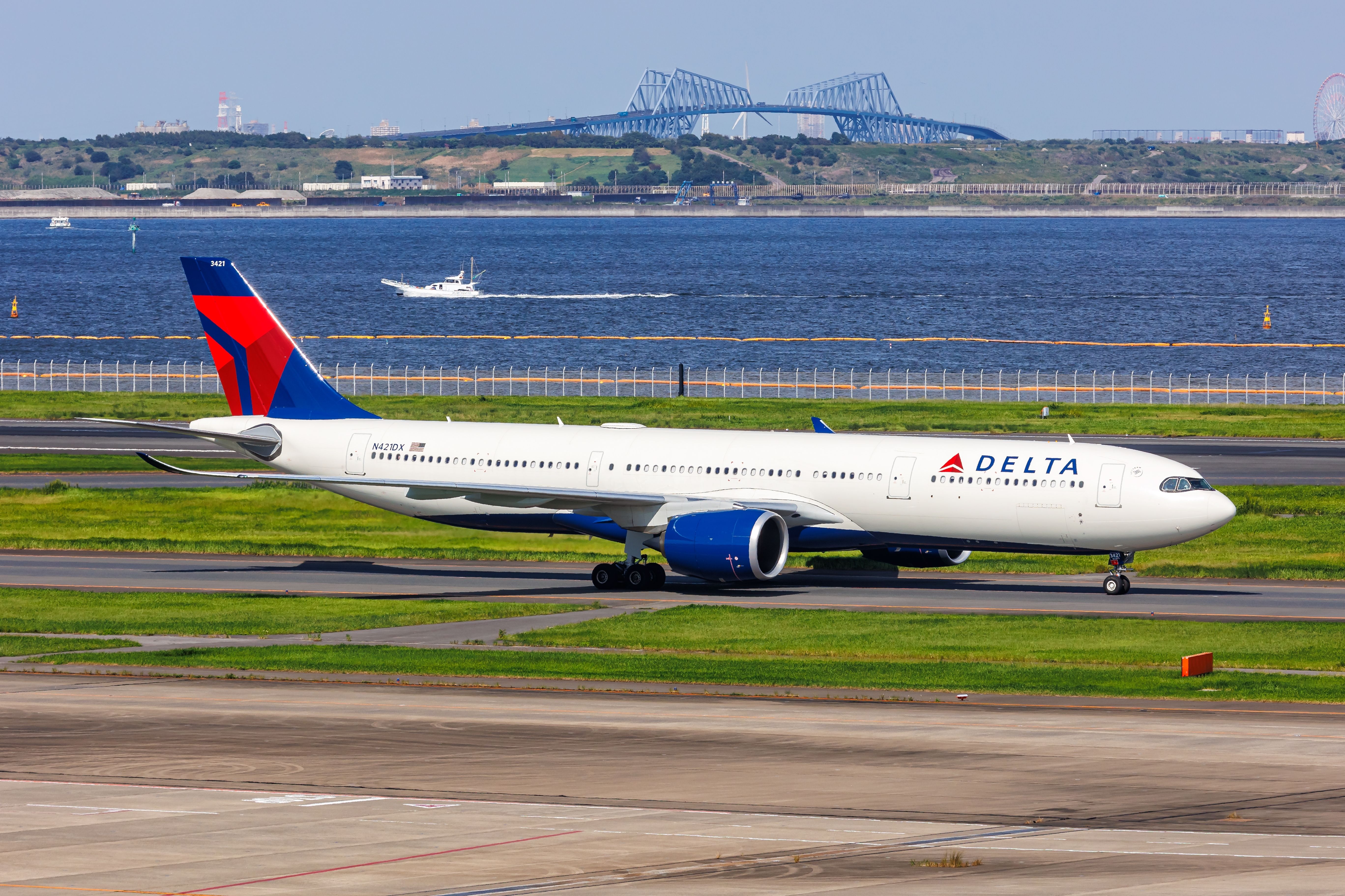 Delta Air Lines Airbus A330neo Taxiing In Tokyo