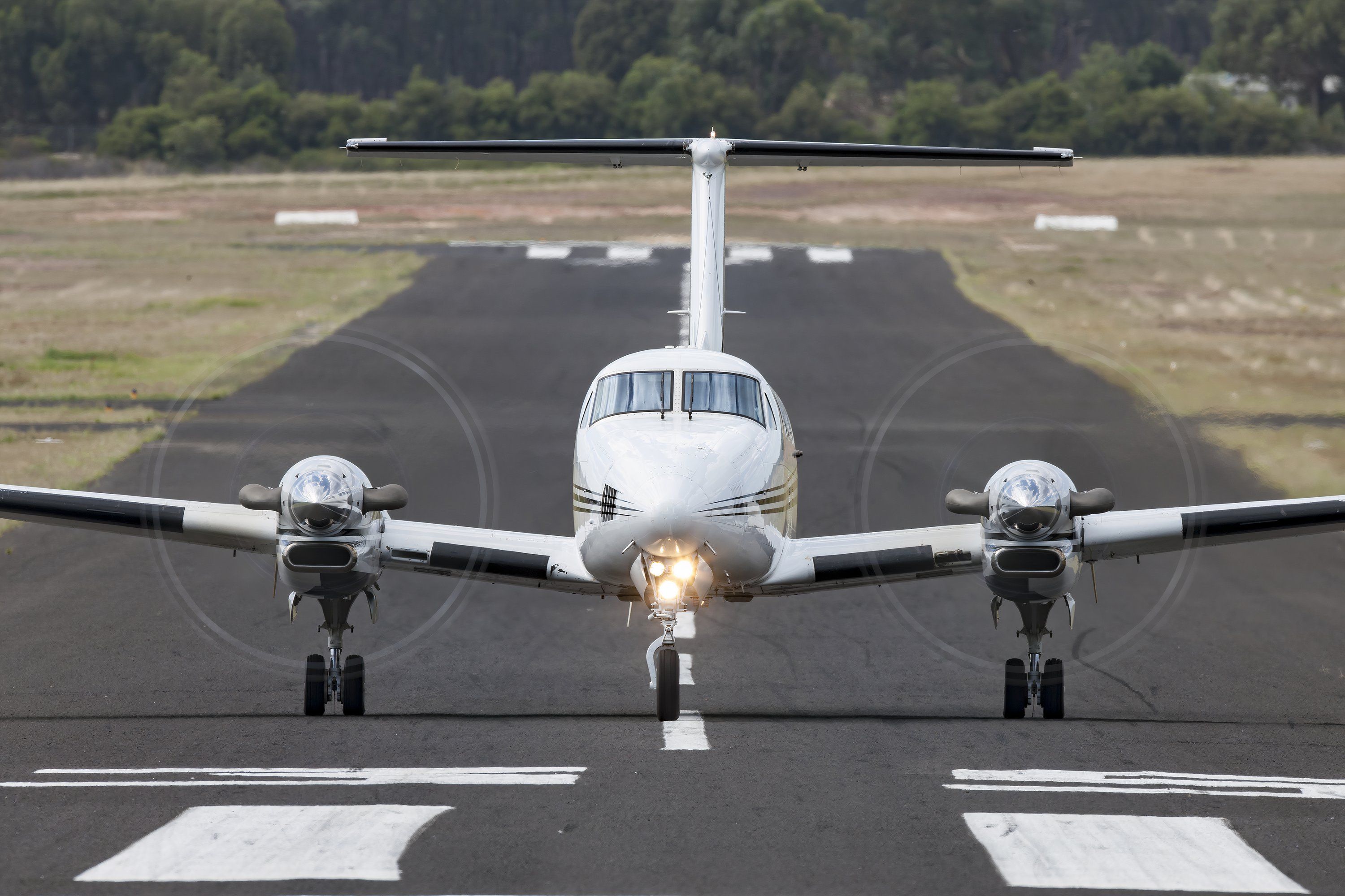 Beechcraft King Air on runway