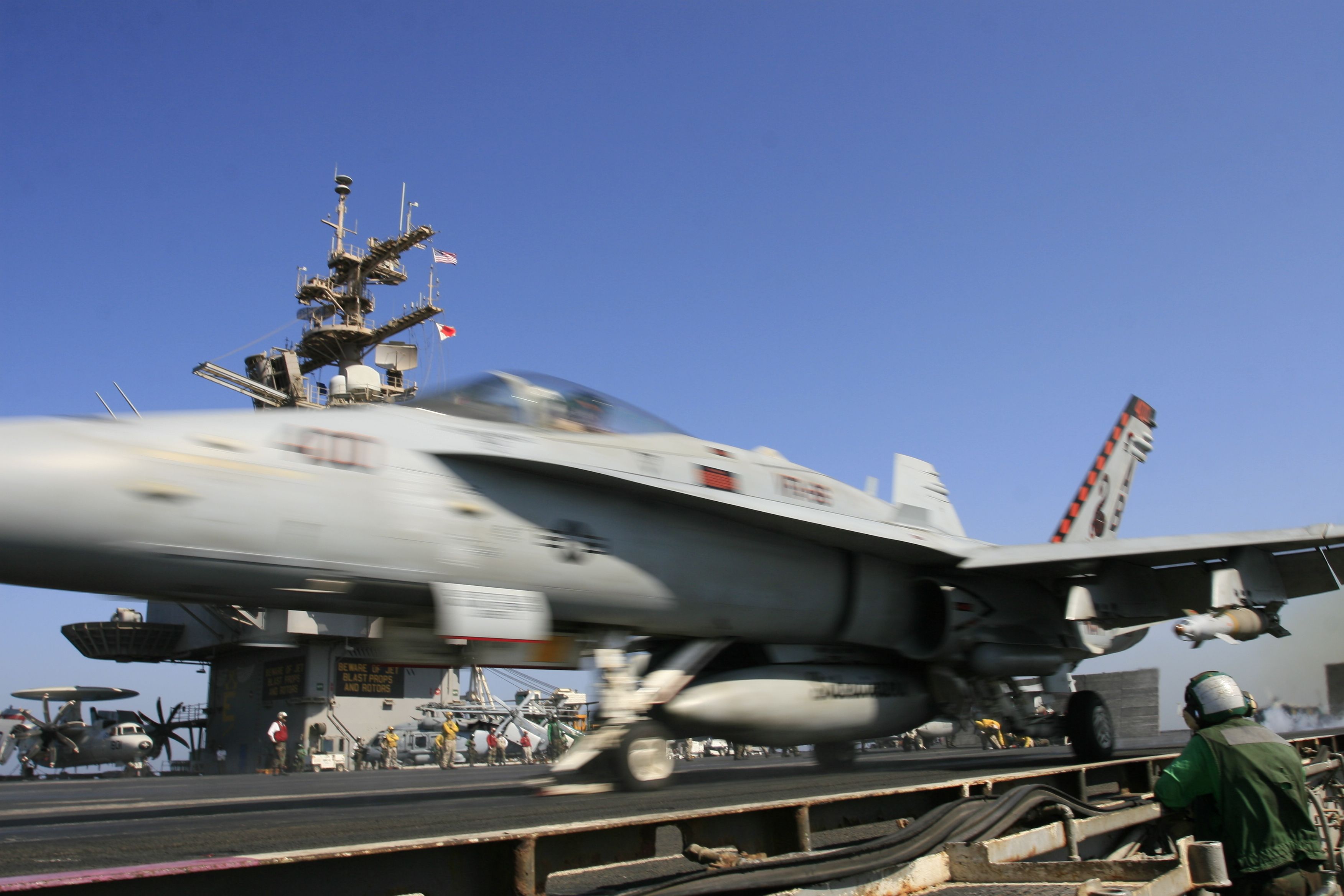 F/A-18C Hornet Launches Aboard the Nuclear Aircraft Carrier, USS Enterprise