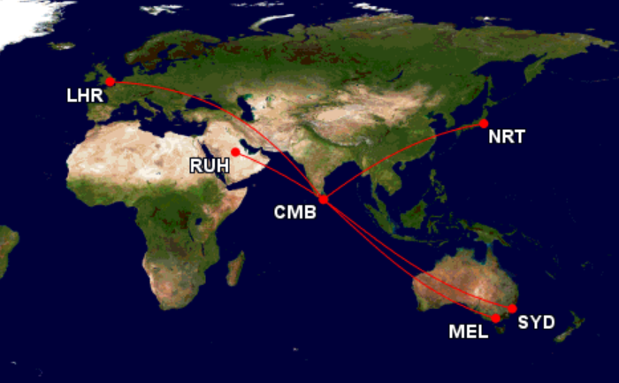 SriLankan Airlines Top 5 ASMs